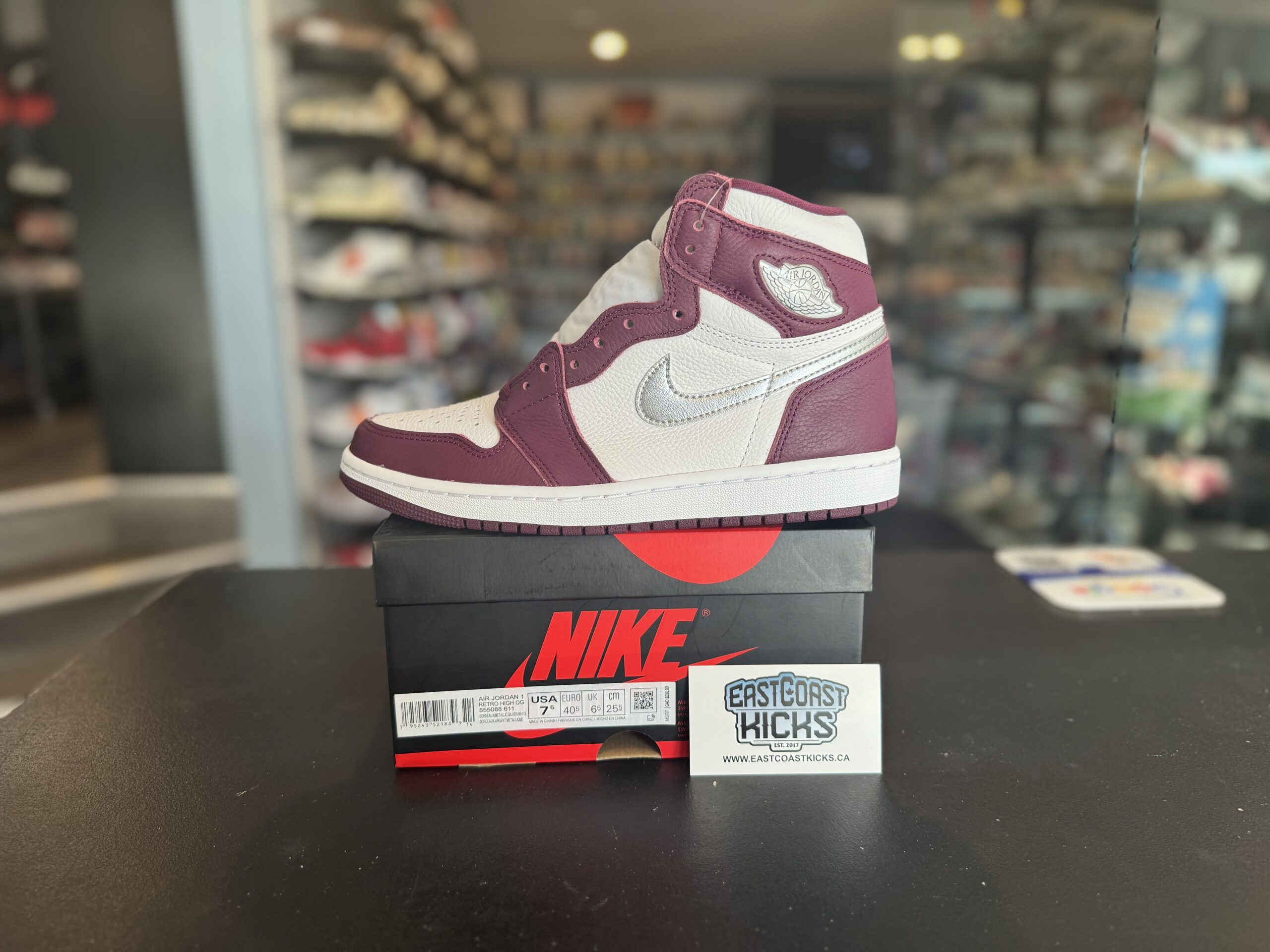 Jordan 1 Retro High OG Bordeaux Size 7.5M