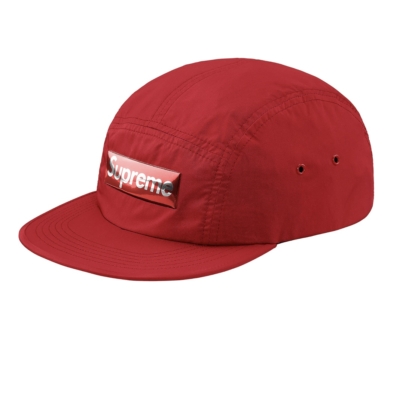 Supreme Liquid Metal Logo Camp Cap Red