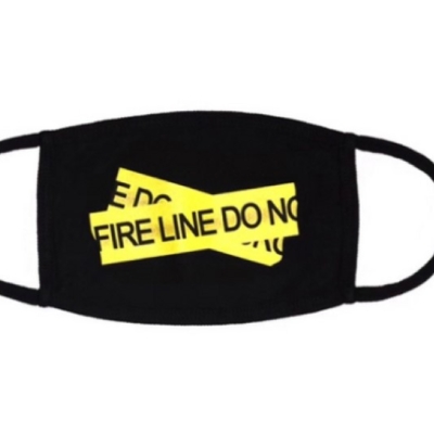 OFF-WHITE Fire Tape Mask Black Yellow