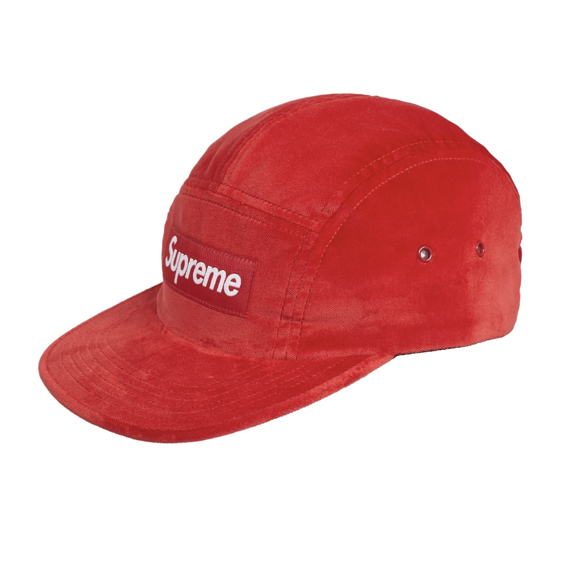 Supreme Velvet Camp Cap Red