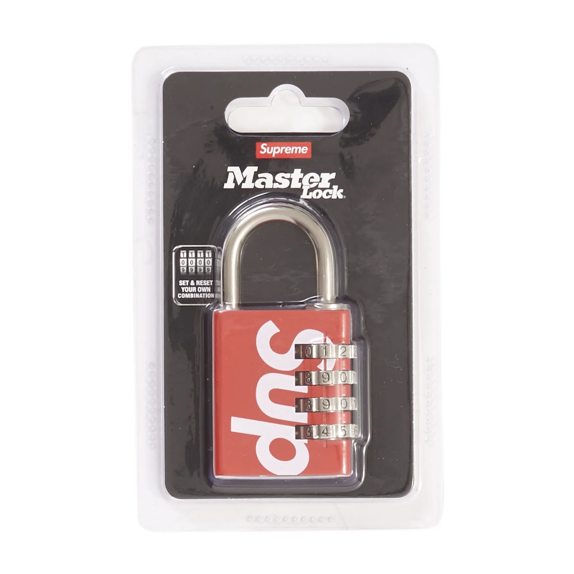 Supreme Masterlock Numeric Lock Red