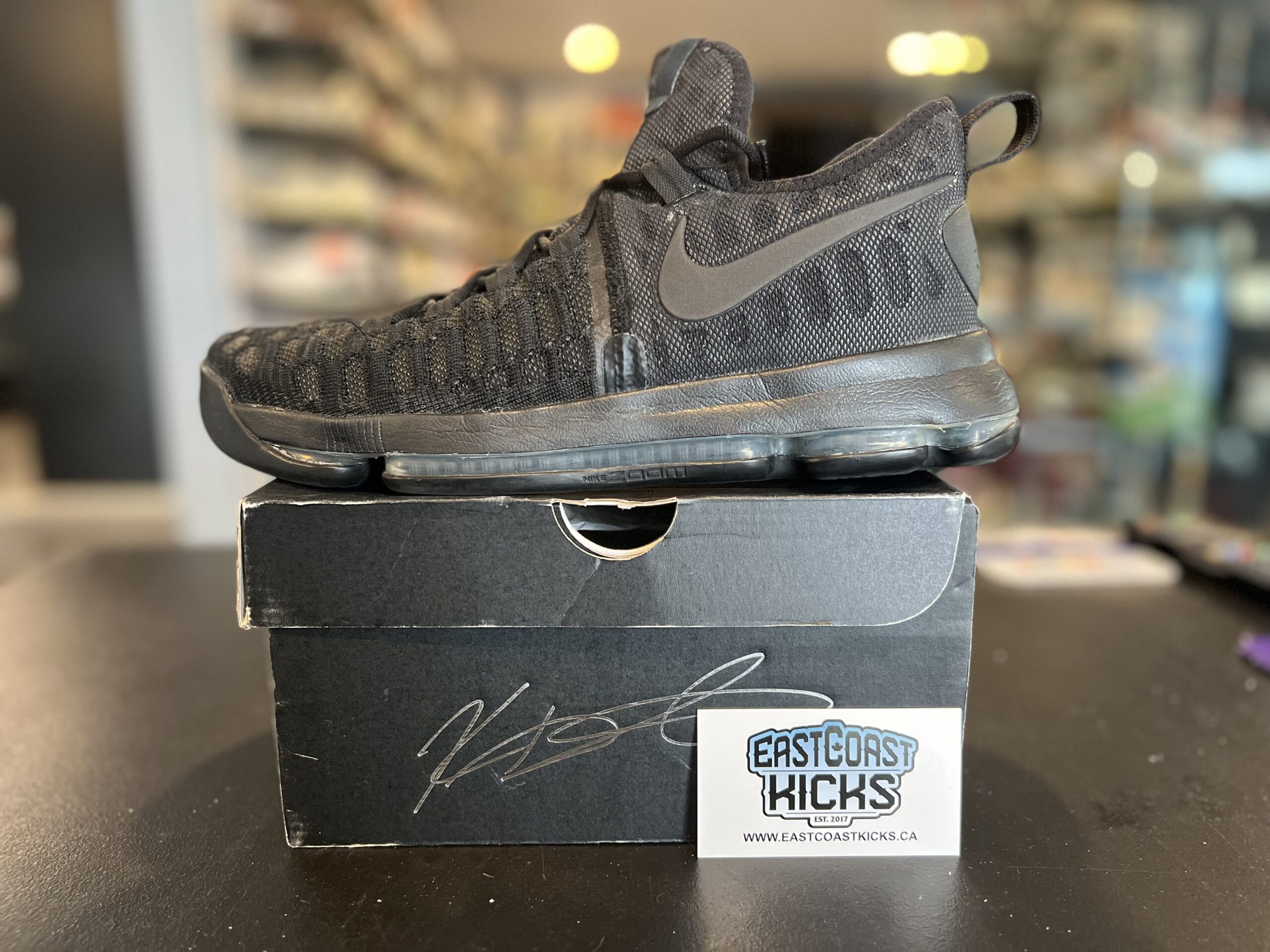 Preowned Nike KD 10 Blackout Size 10