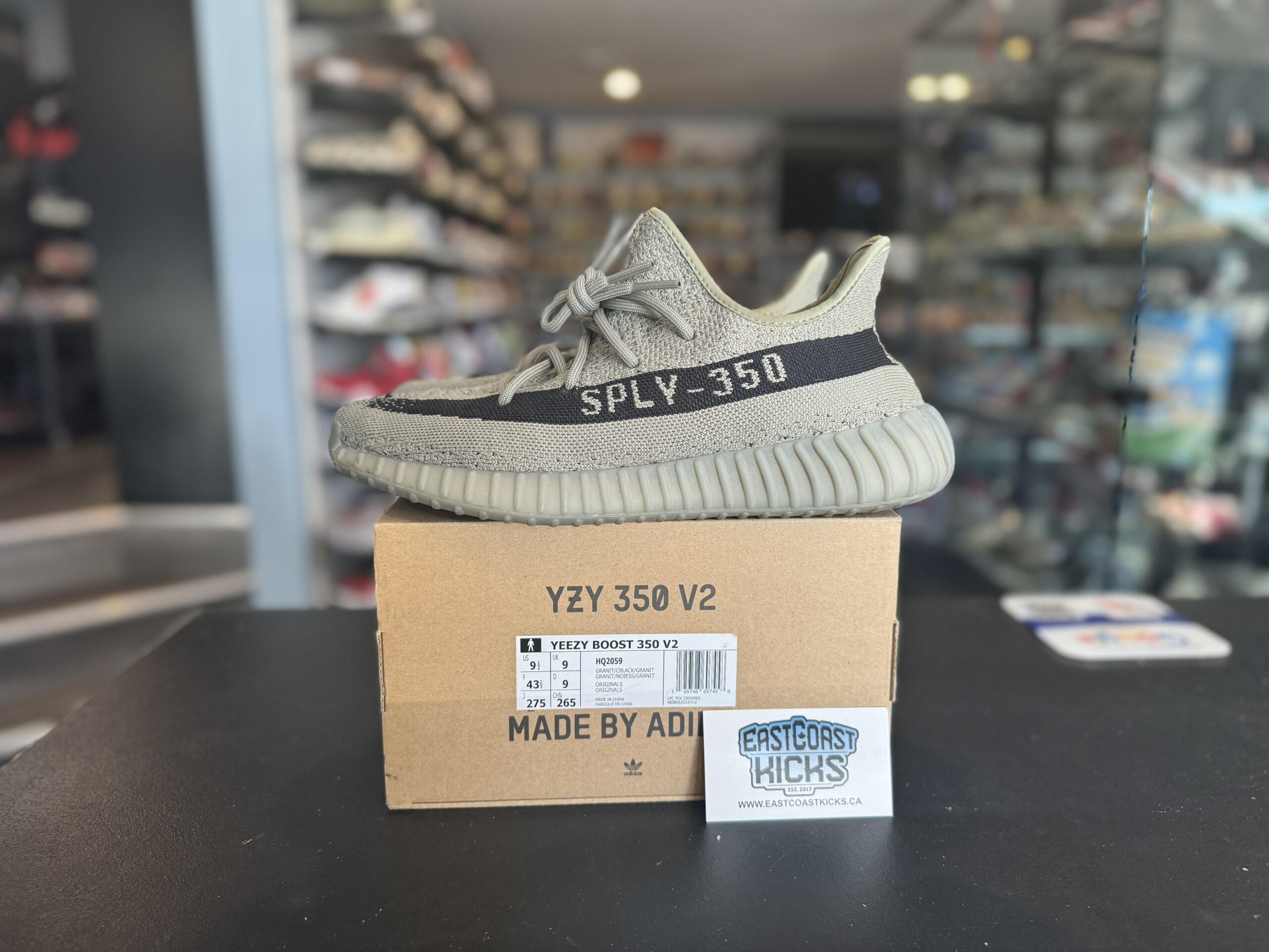 Preowned Adidas Yeezy Boost 350 V2 Granite Size 9.5