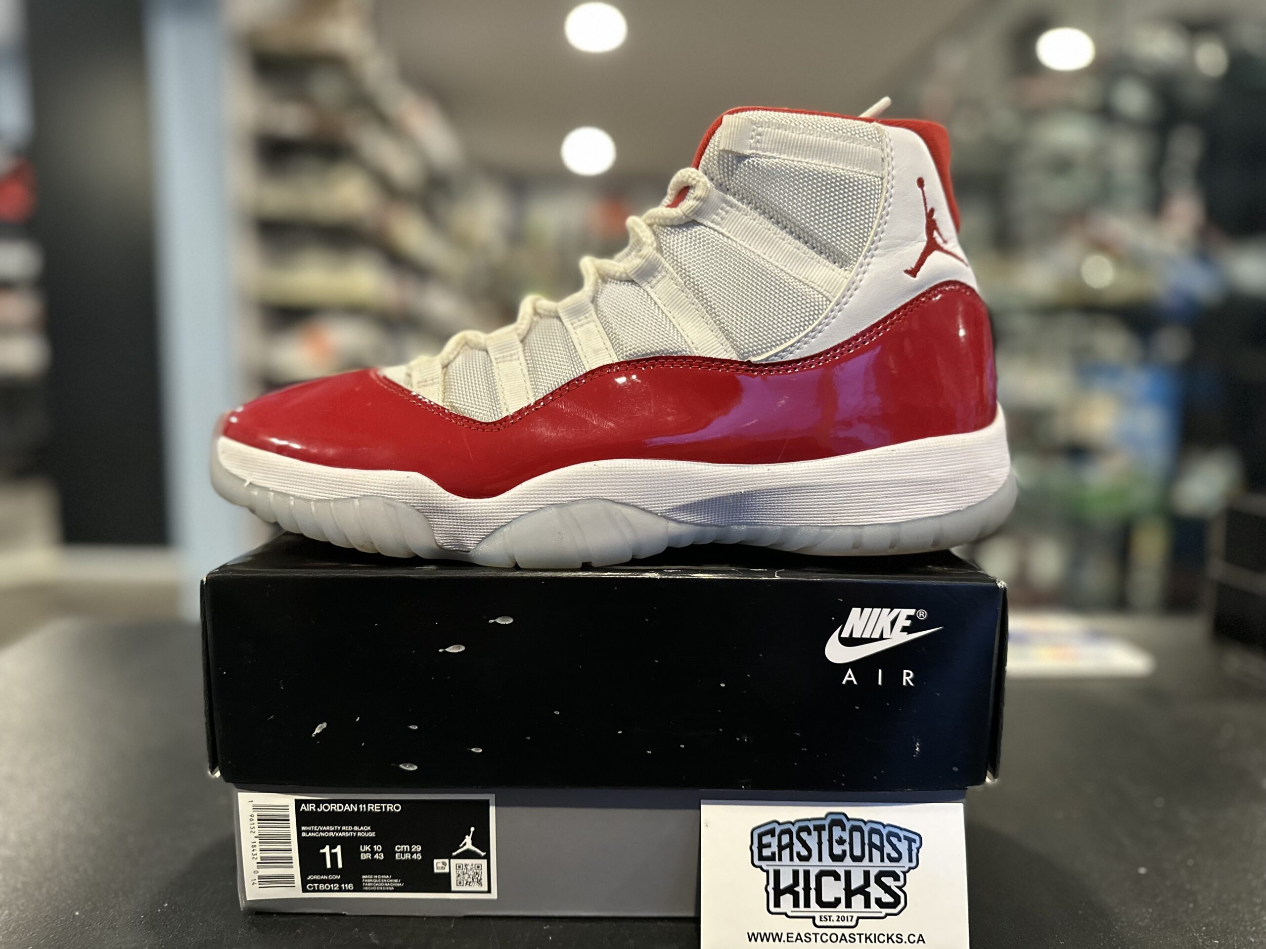 Preowned Jordan 11 Retro Cherry Size 11