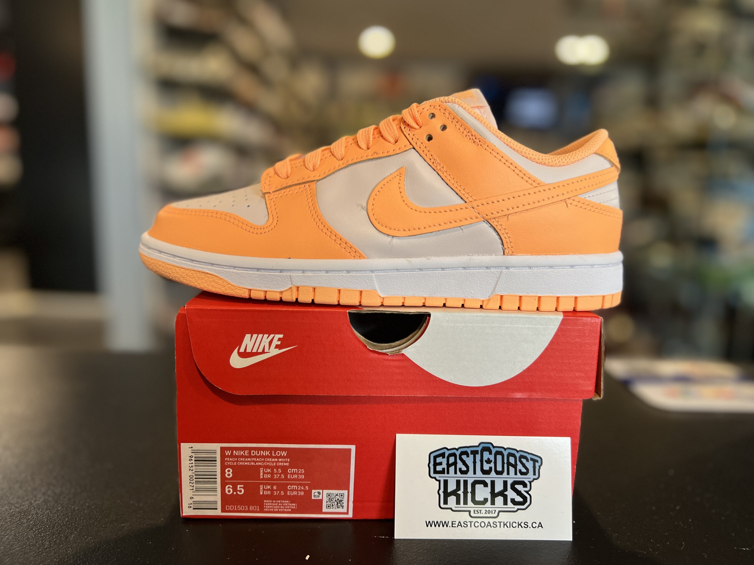 Nike Dunk Low Peach Cream Size 8W/6.5Y