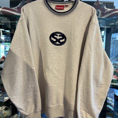 Supreme Double S Crewneck Heather Grey Oatmeal Size M