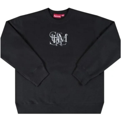 Supreme Overlap Crewneck Black Size L