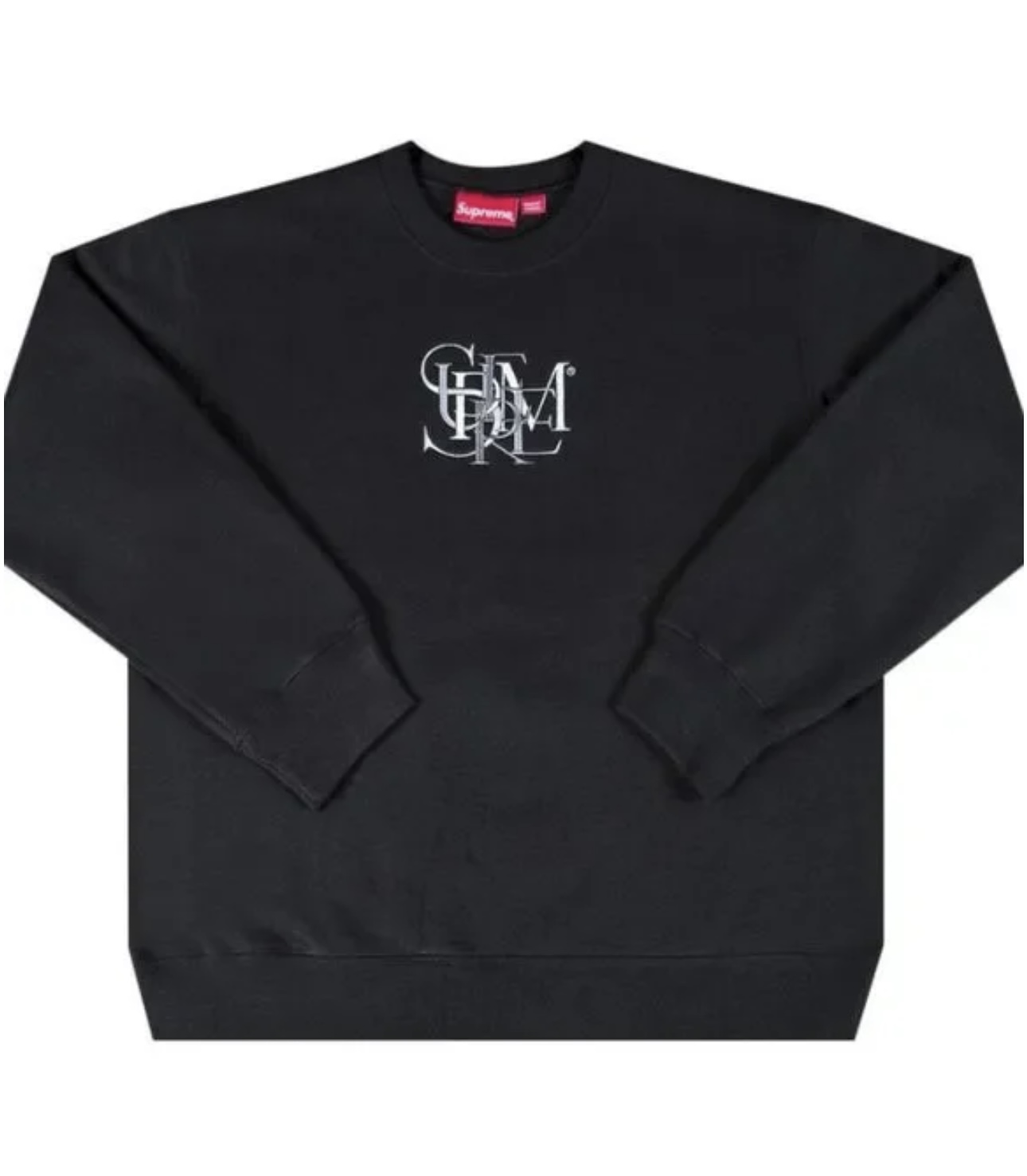 Supreme Overlap Crewneck Black Size L