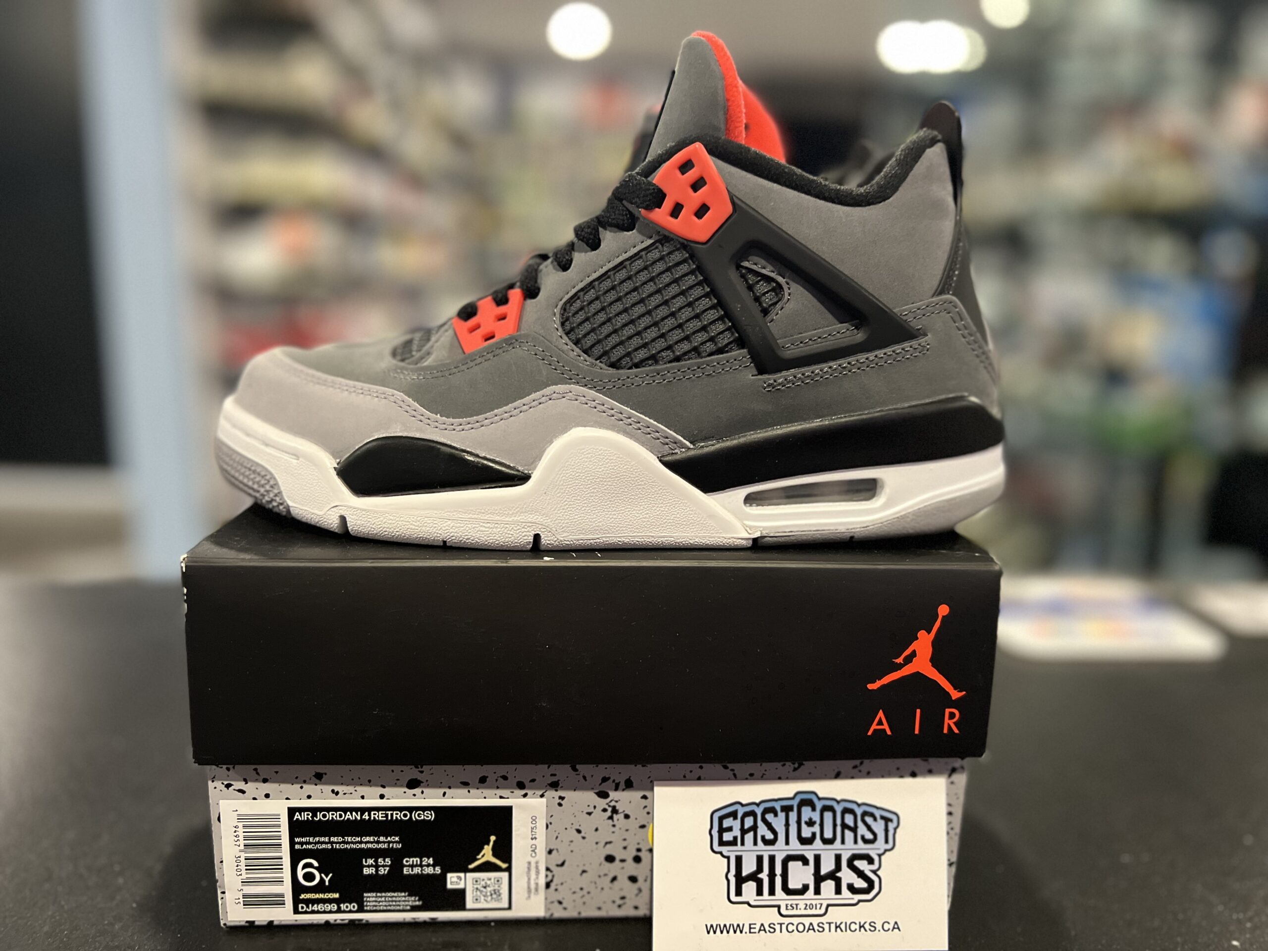 Preowned Jordan 4 Retro Infrared Size 6Y