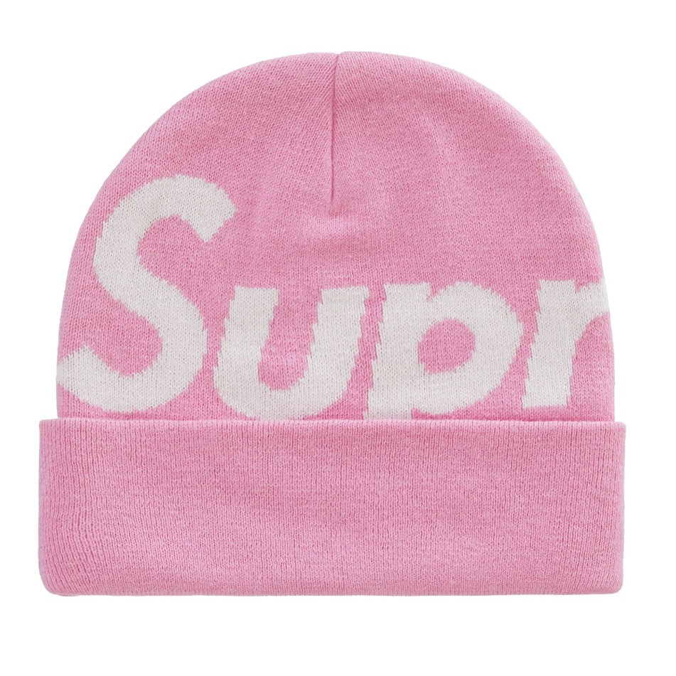 Supreme Big Logo Beanie FW22 Pink