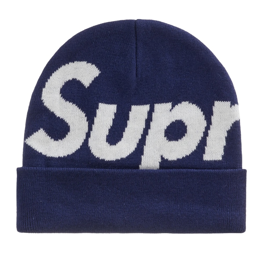 Supreme Big Logo Beanie FW22 Navy