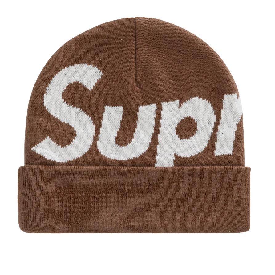 Supreme Big Logo Beanie FW22 Brown