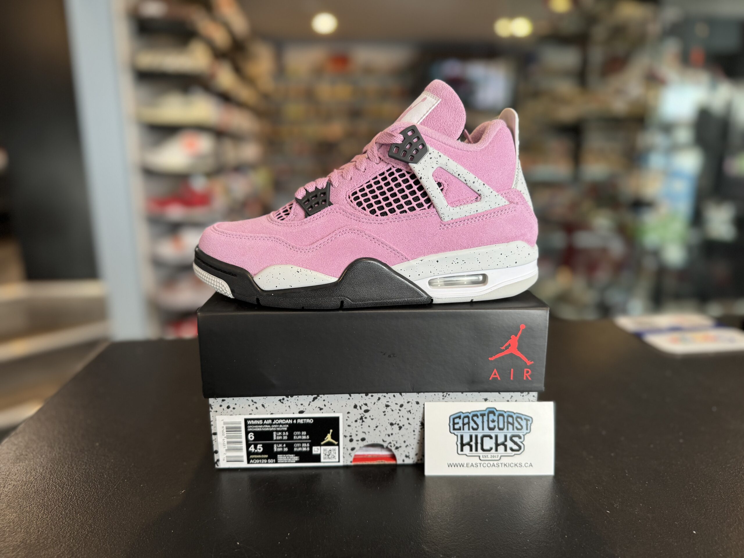 Jordan 4 Retro Orchid Size 6W/4.5Y