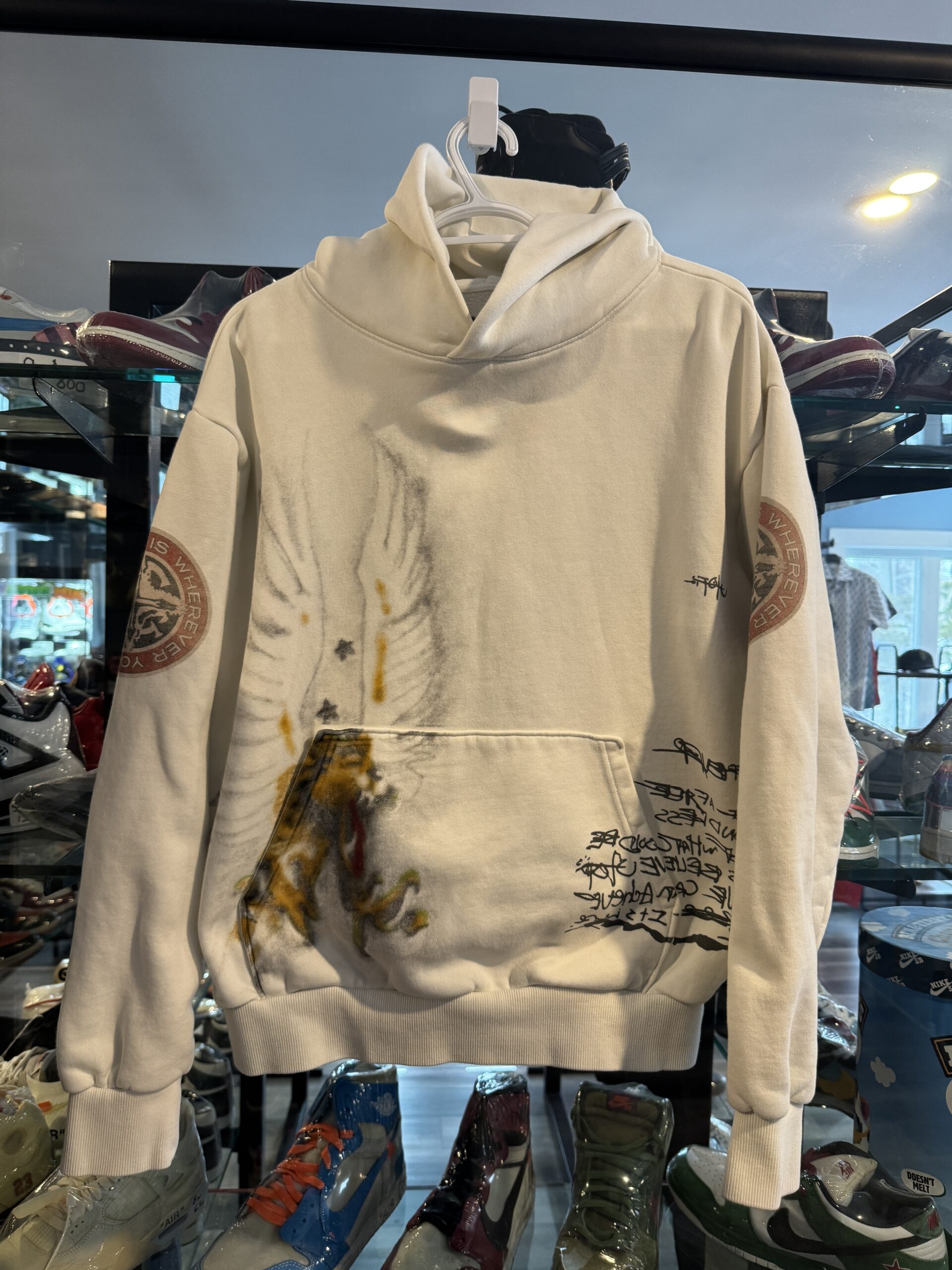 Preowned Travis Scott Utopia Circus Maximus 2023 Tour Hoodie White Size M