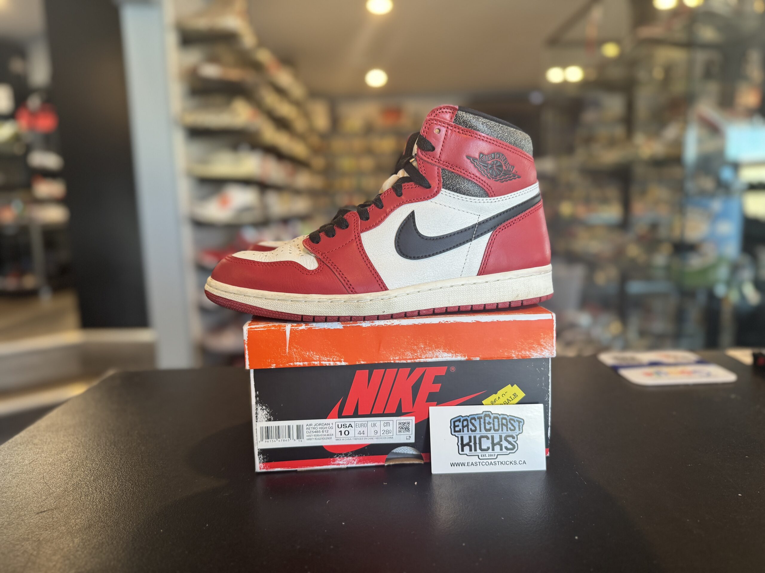 Preowned Jordan 1 Retro High OG Chicago Lost and Found Size 10