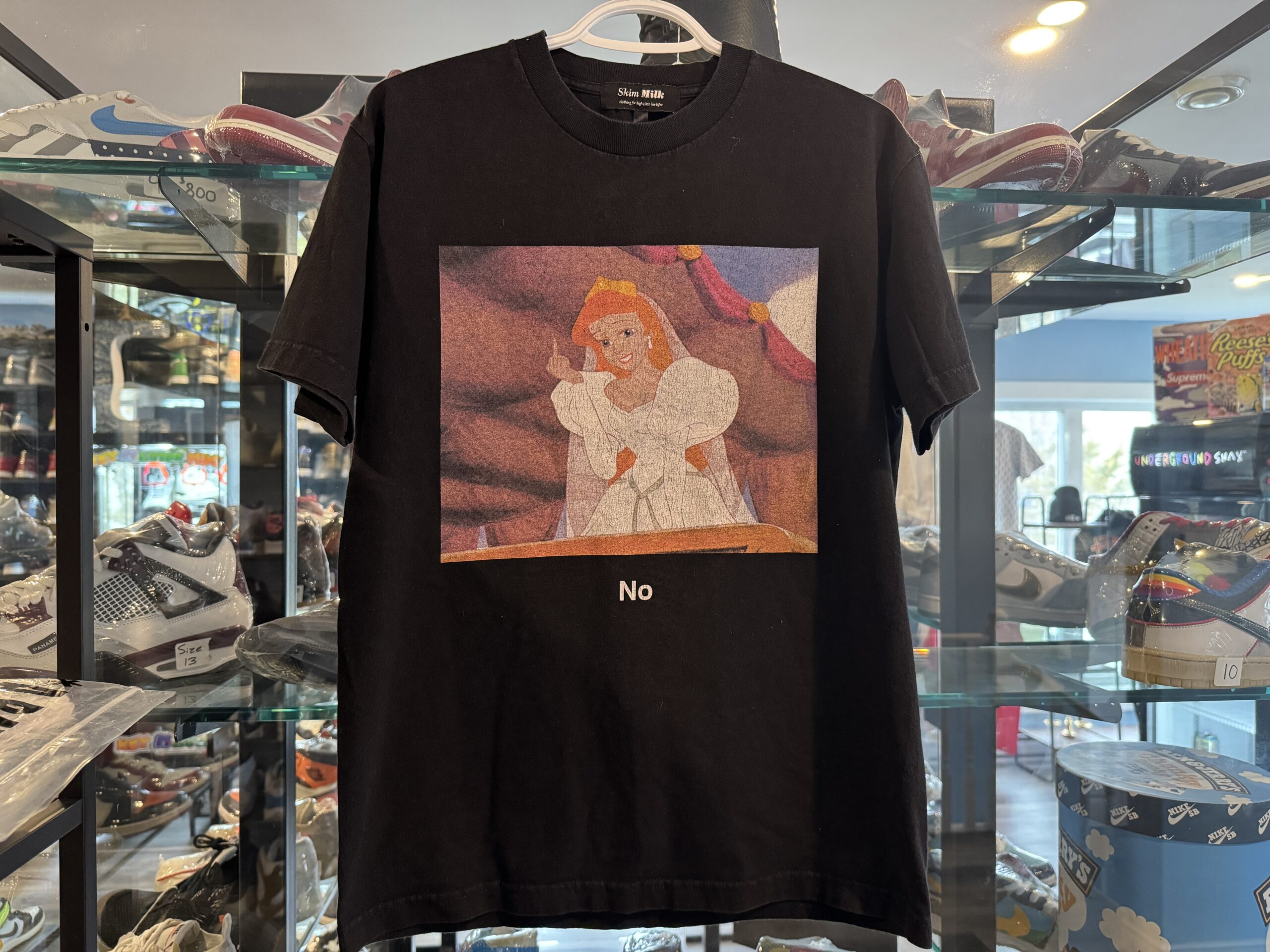 Preowned Saint Hoax x Skim Milk “No, Still No” Princess Tee Black Size S