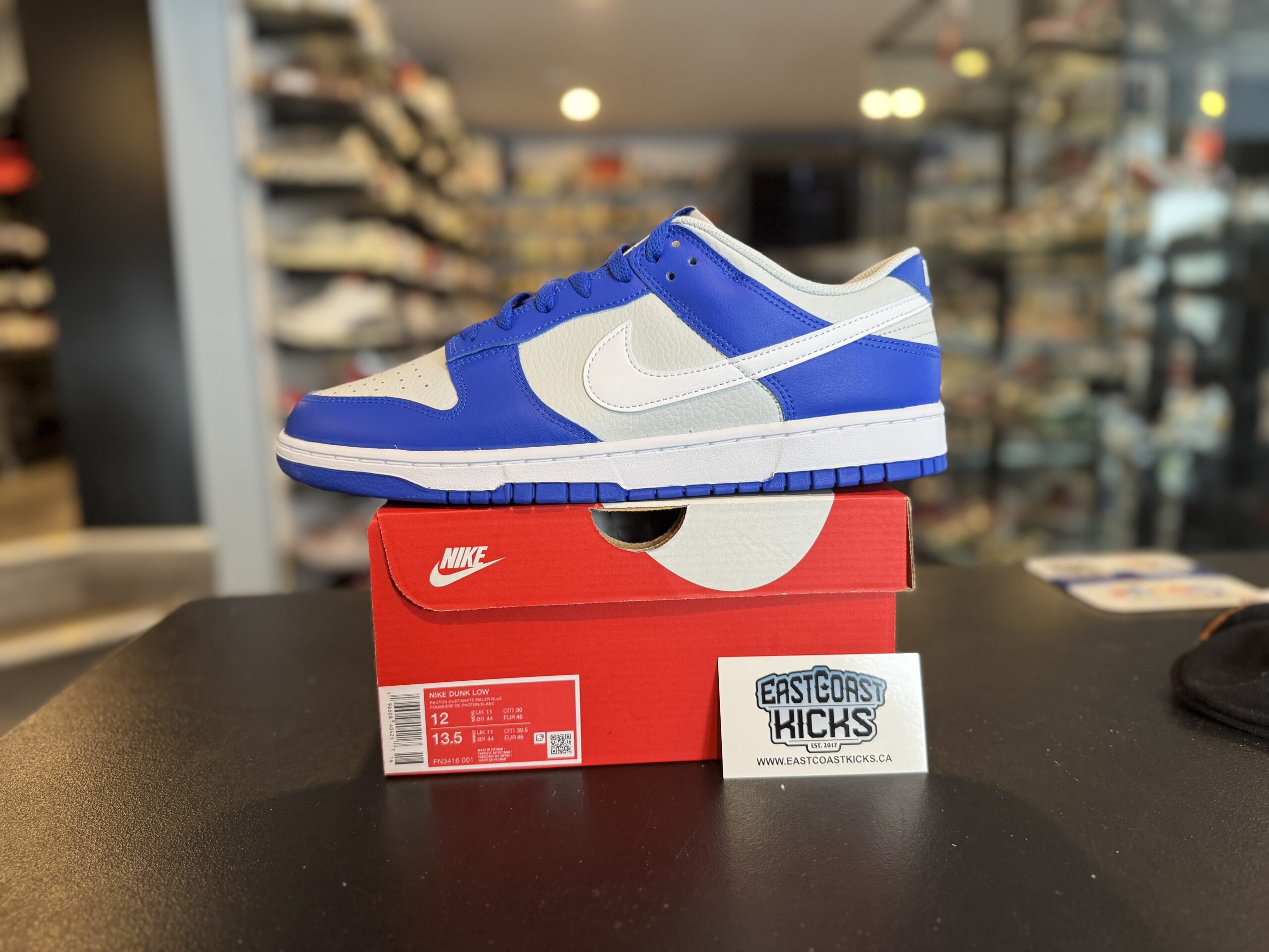 Nike Dunk Low Racer Blue Photon Dust Size 12