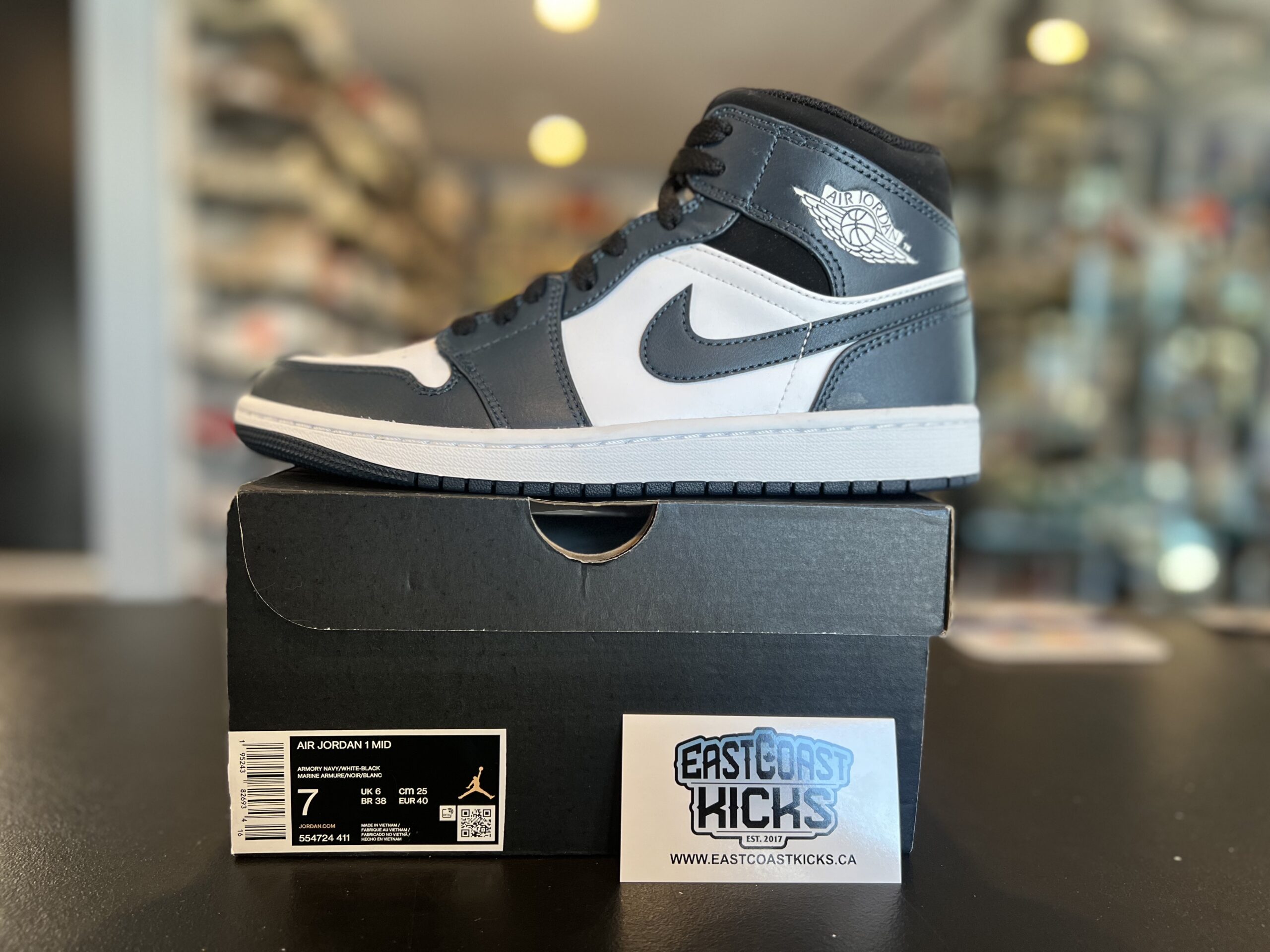 Jordan 1 Mid Armory Navy Size 7M