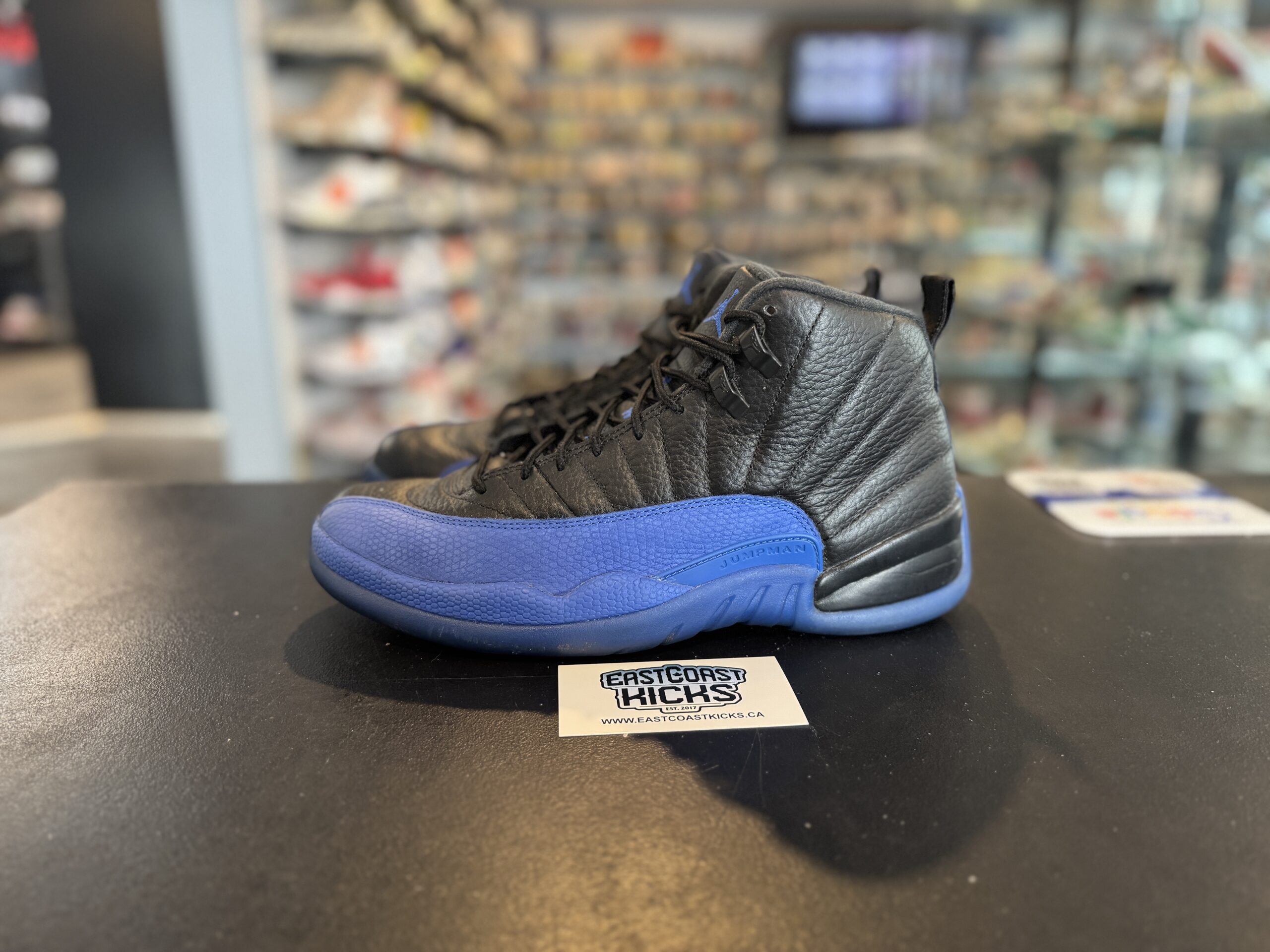 Preowned Jordan 12 Black Game Royal Size 9.5