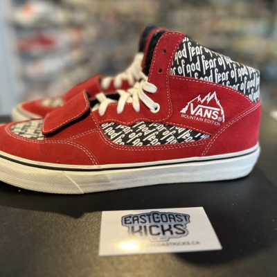 Preowned Vans Mountain Edition Fear of God Red Size 12