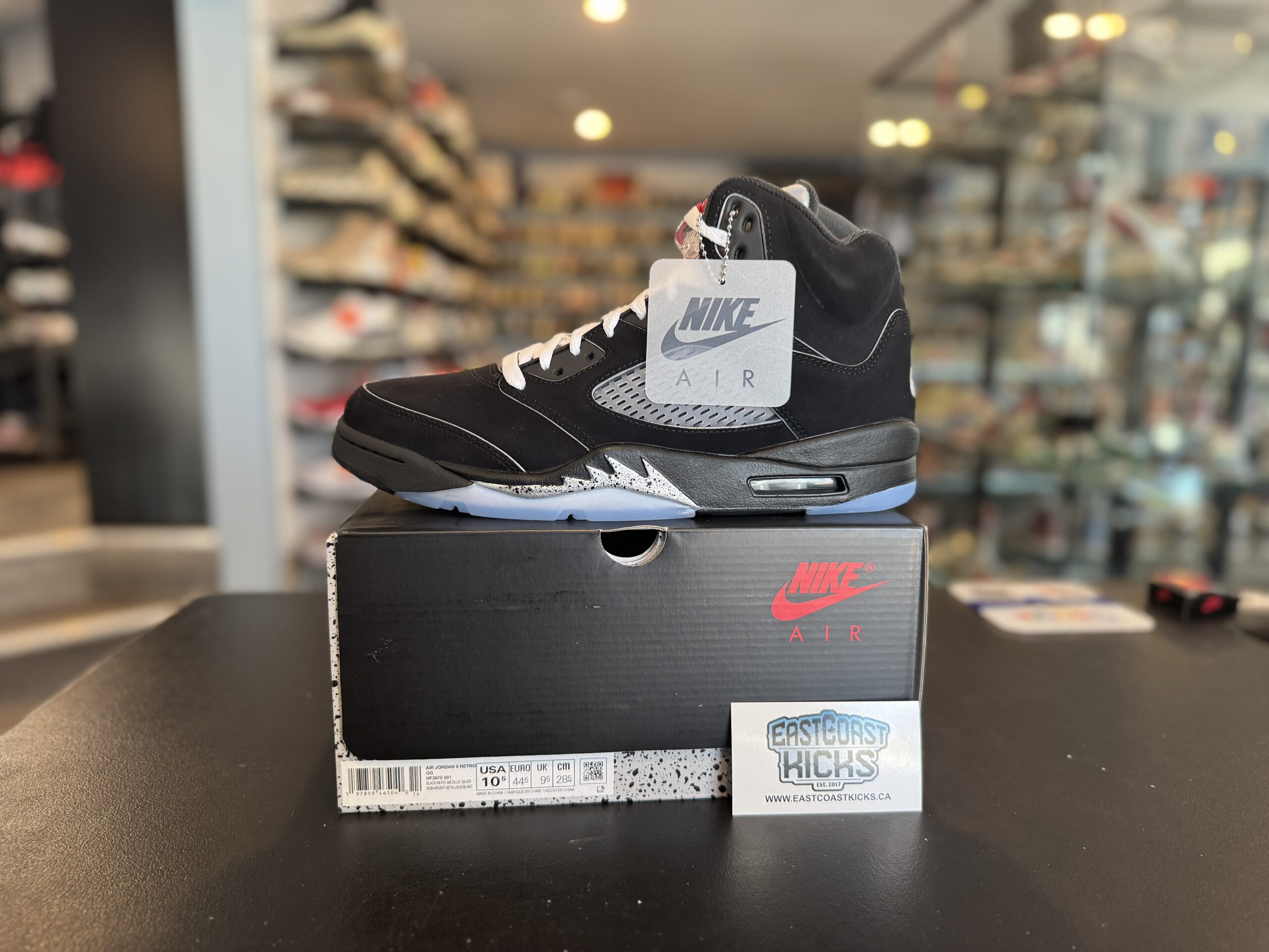 Jordan 5 Retro OG Black Metallic Reimagined Size 10.5