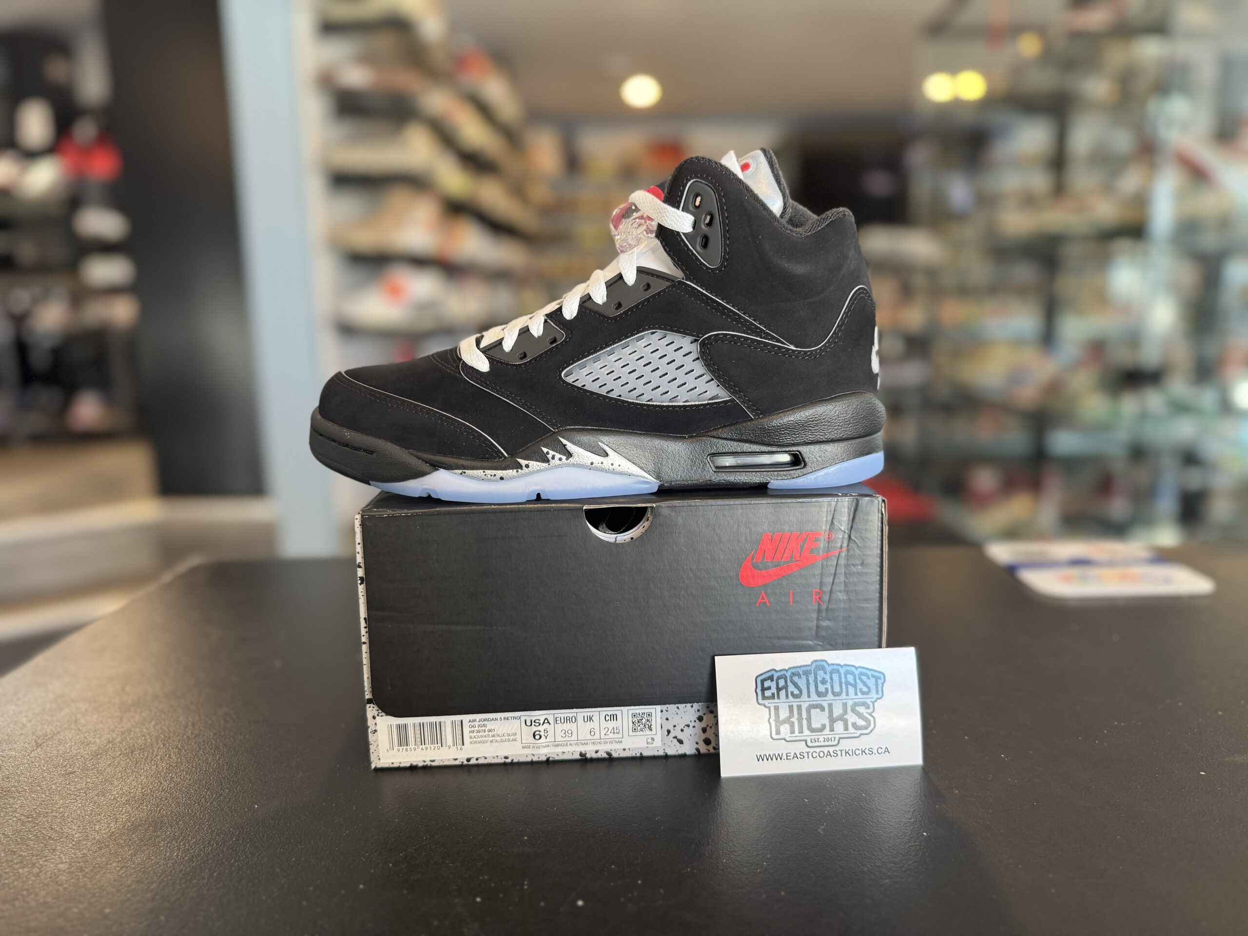 Jordan 5 Retro OG Black Metallic Reimagined Size 6.5Y