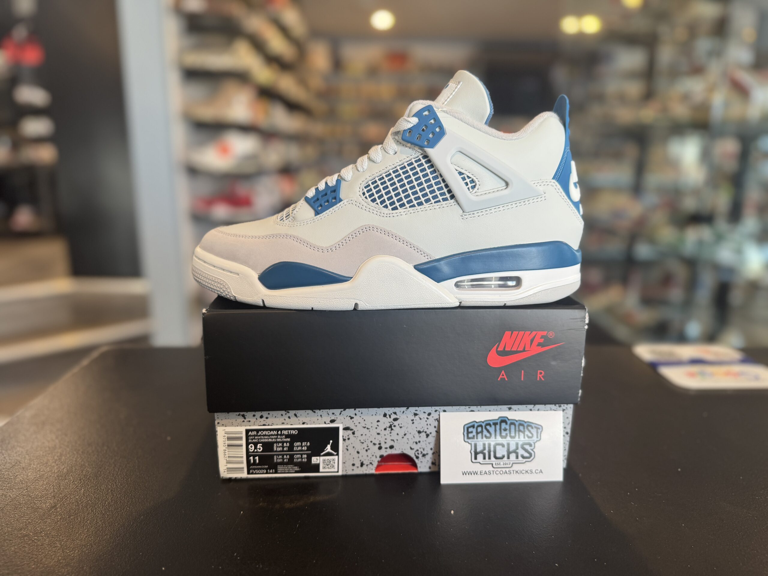 Jordan 4 Retro Military Blue Size 9.5