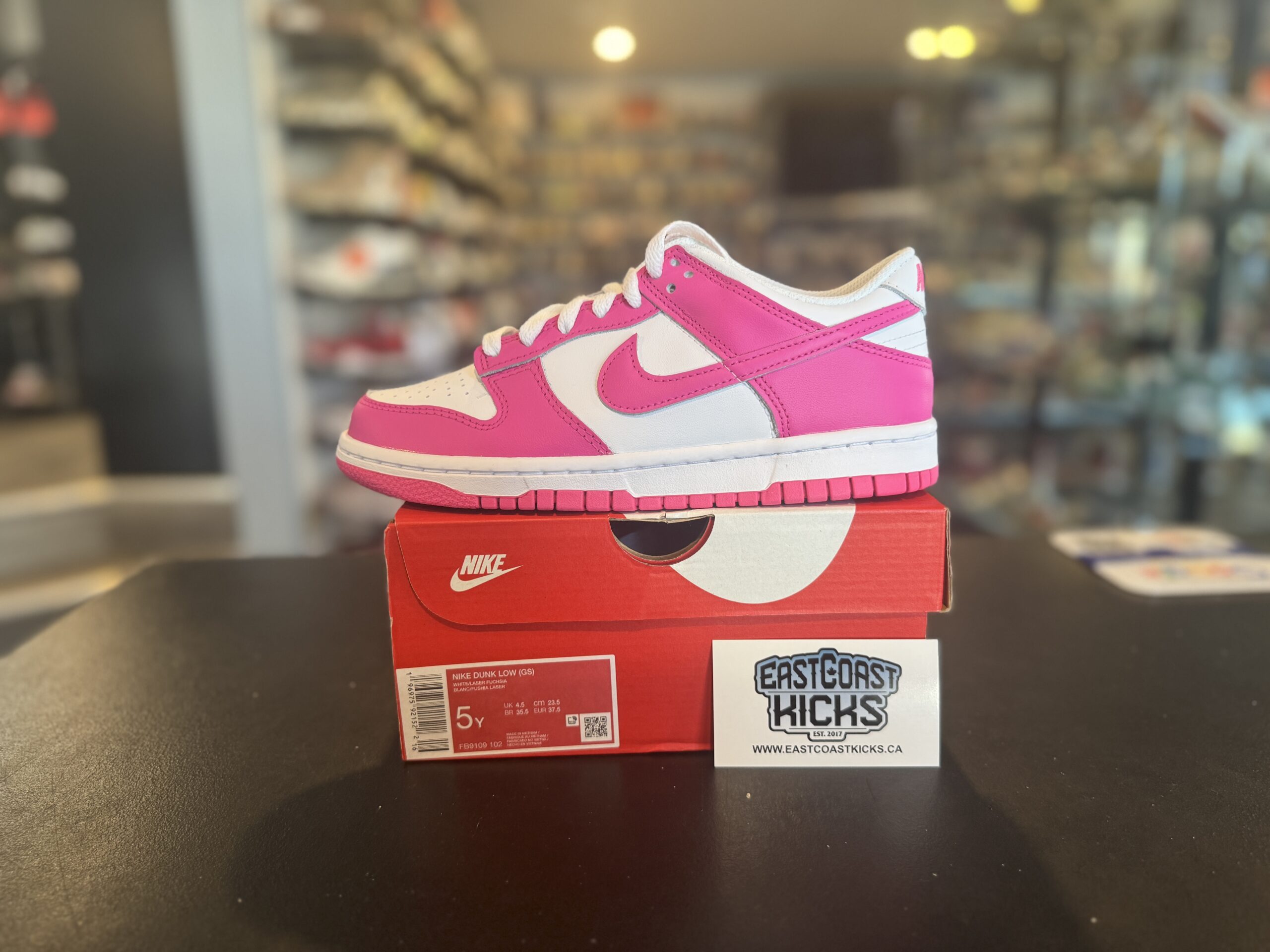 Nike Dunk Low Laser Fuchsia Size 5Y