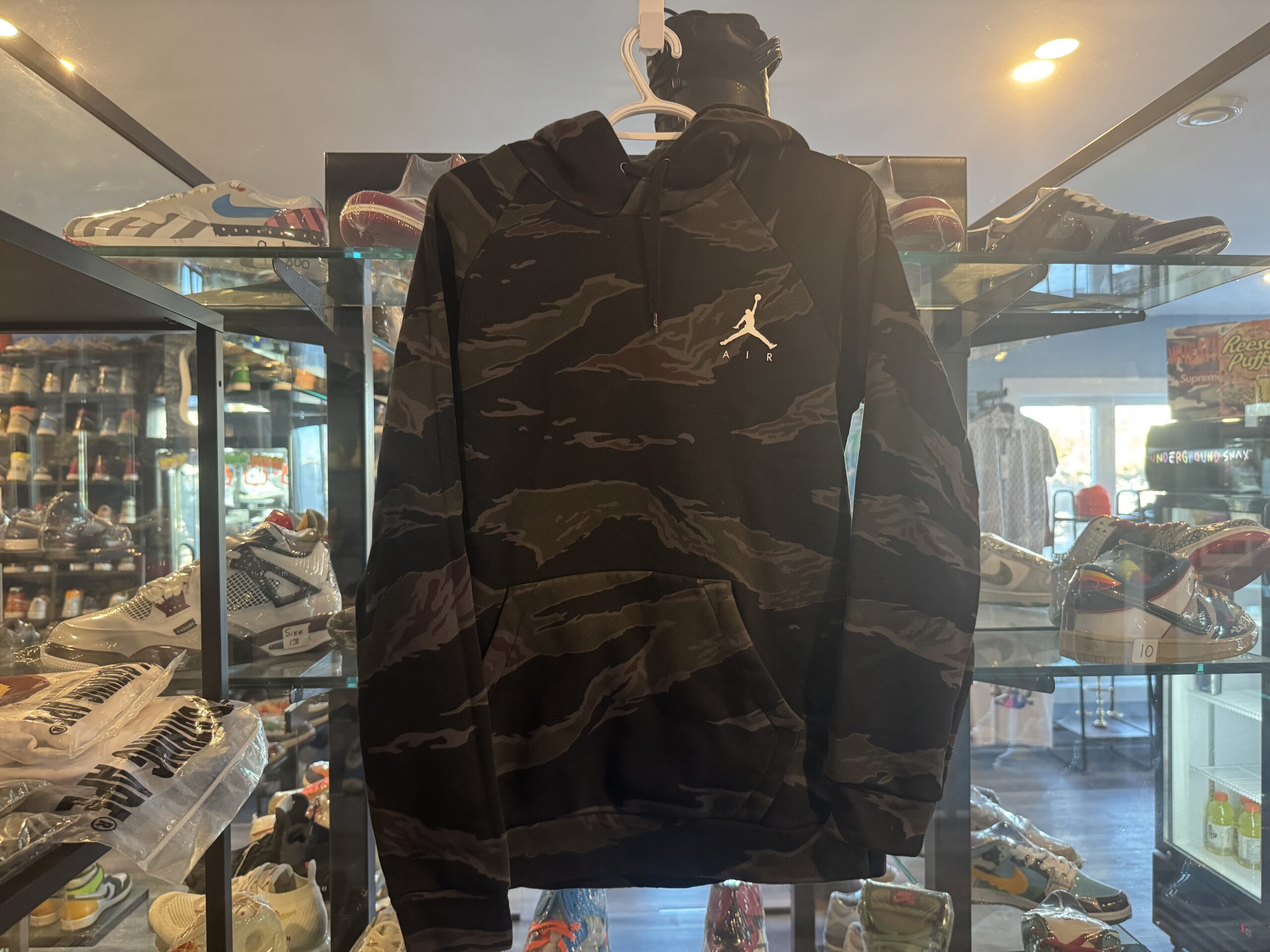 Jordan Fleece Camo Hoodie Size M