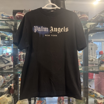 Preowned Palm Angels Logo Tee Black Size M