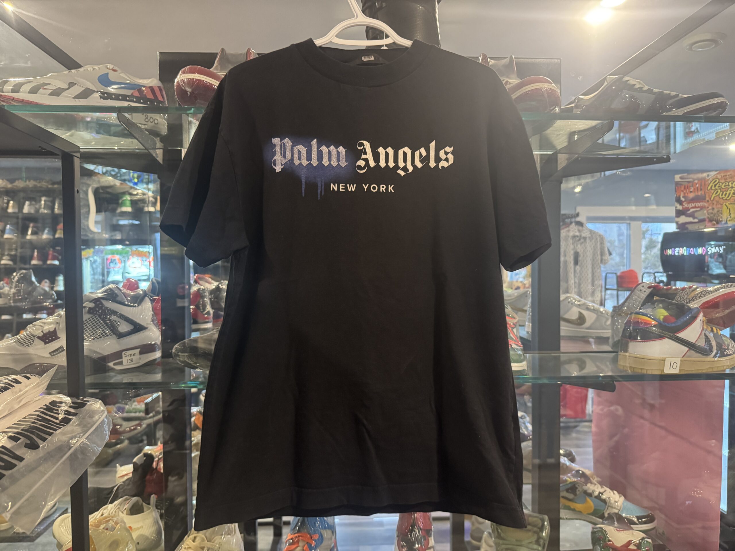 Preowned Palm Angels Logo Tee Black Size M