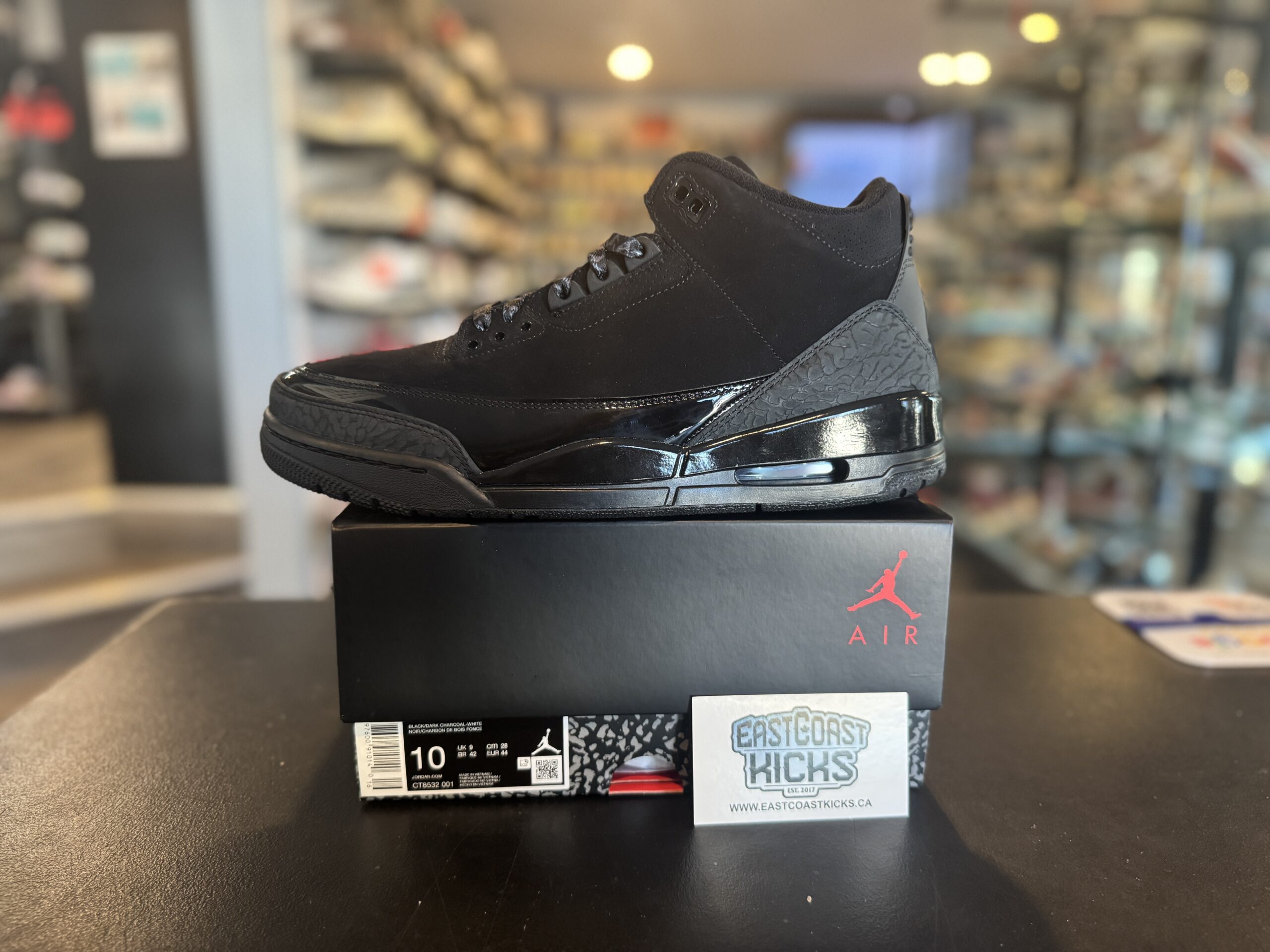 Jordan 3 Retro Black Cat Size 10