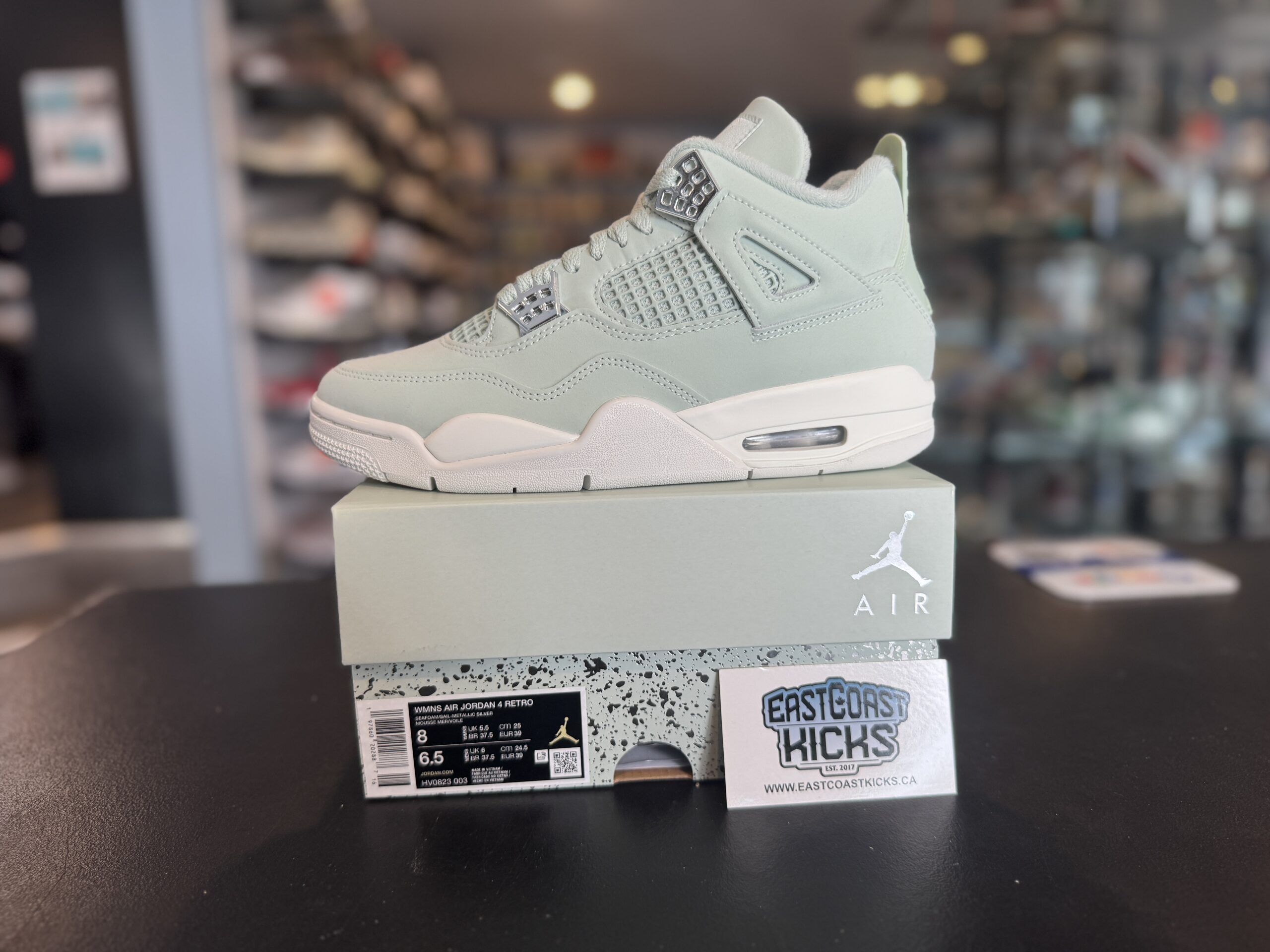 Jordan 4 Retro Seafoam Sail Size 8w/6.5Y