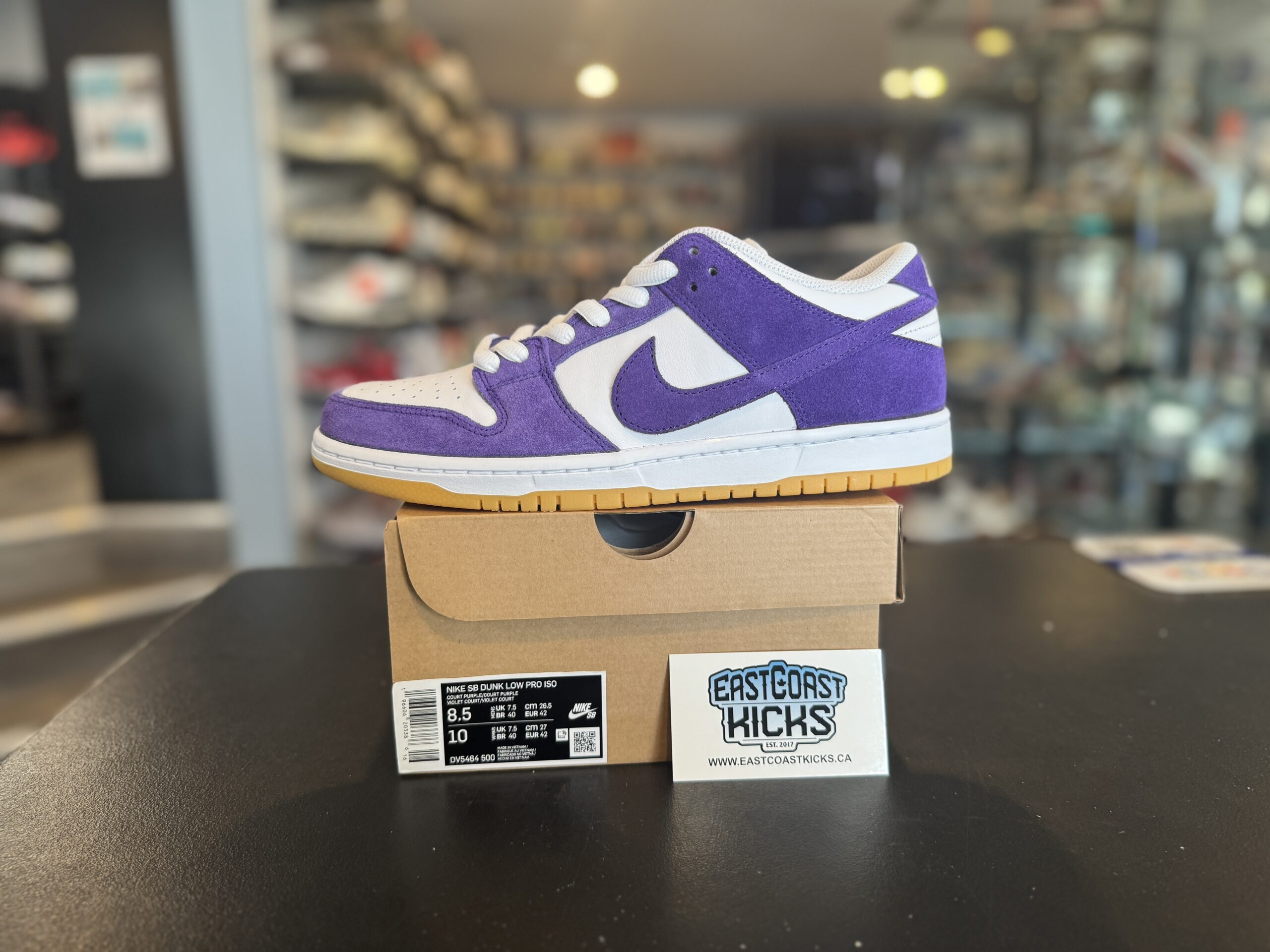 Nike SB Dunk Low Pro ISO Orange Label Court Purple Size 8.5