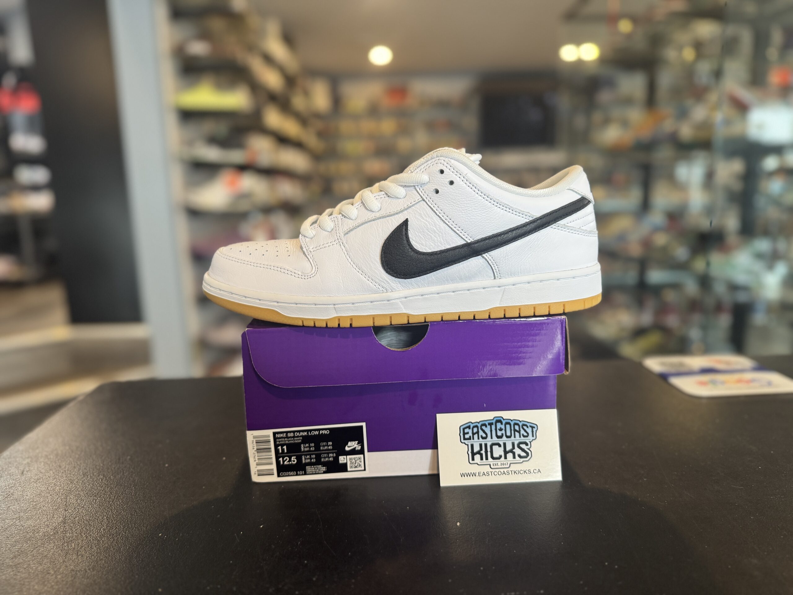 Nike SB Dunk Low Pro White Gum Size 11
