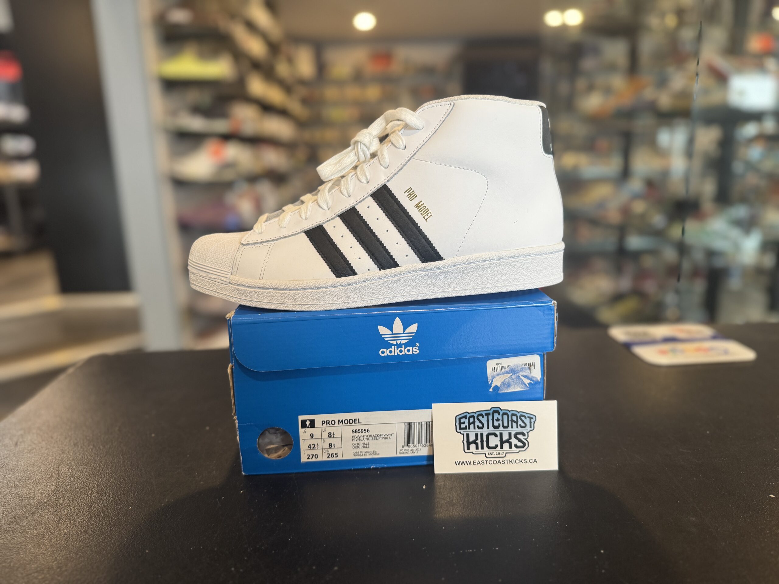 Adidas Pro Model White/Black/White Size 9