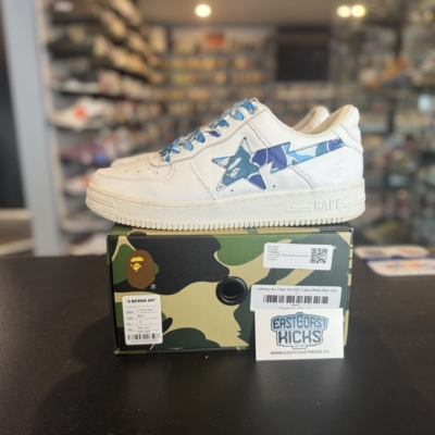 Preowned A Bathing Ape Bape Sta ABC Camo Blue Size 10