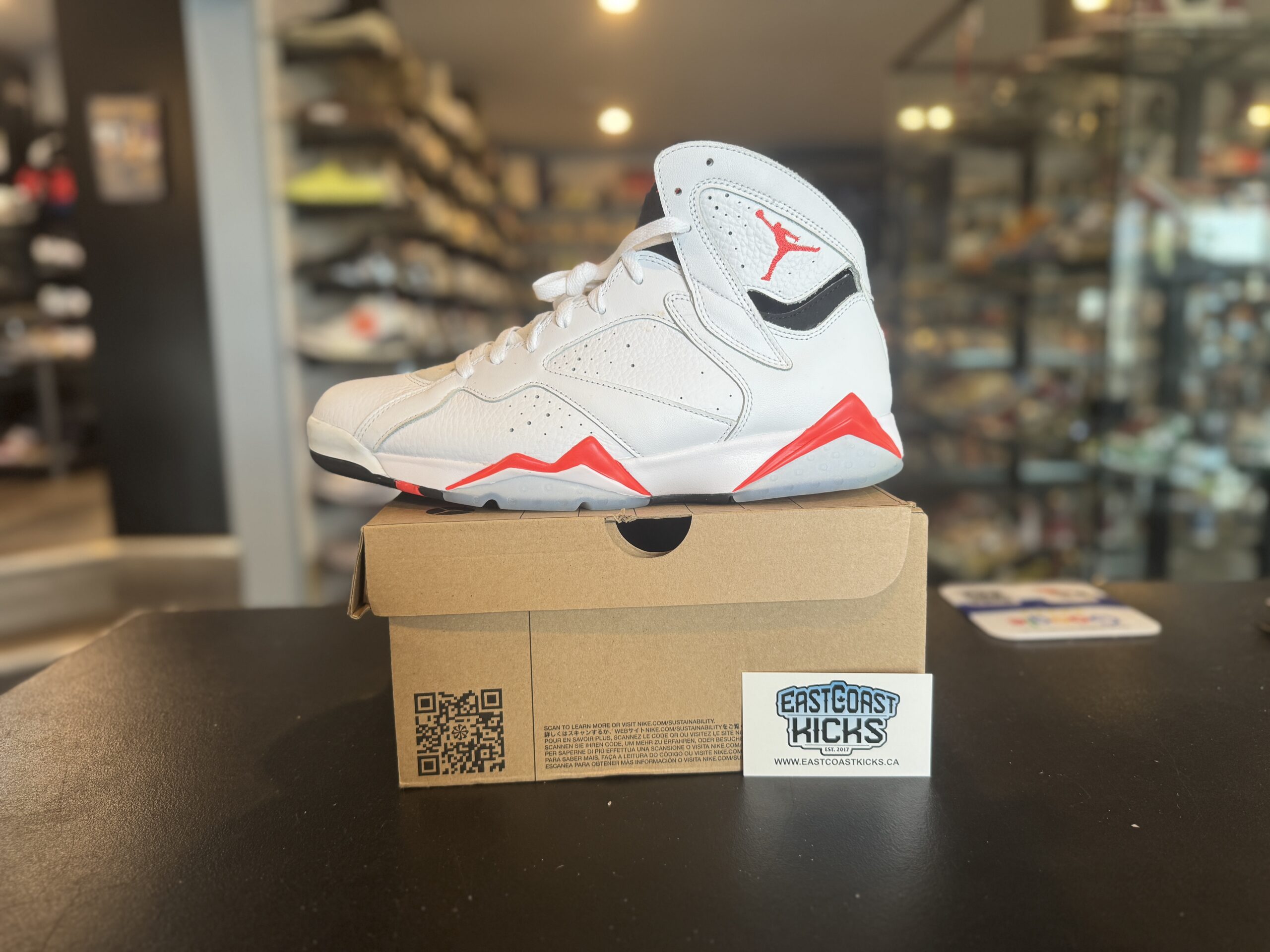 Preowned Jordan 7 White Infrared Size 12