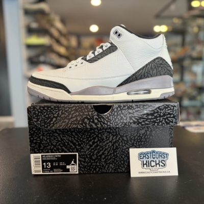 Preowned Jordan 3 Retro Cement Grey Size 13
