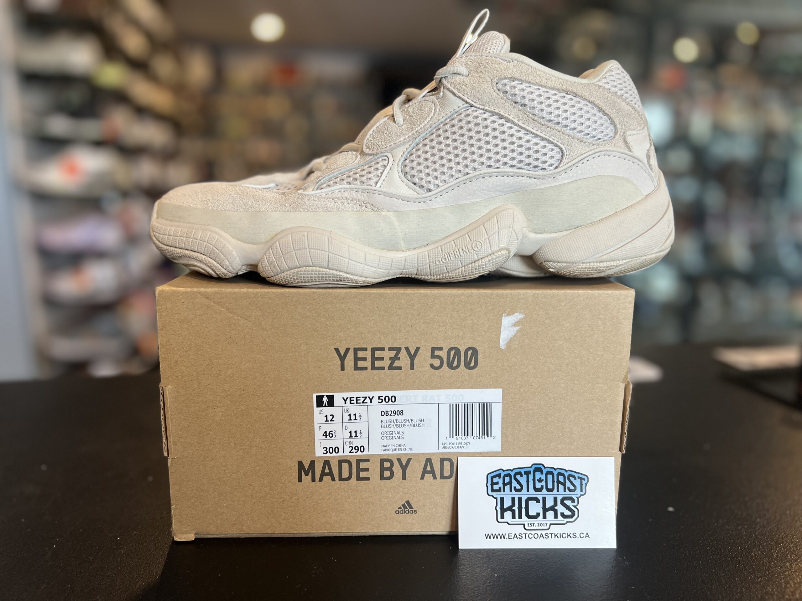 Preowned Adidas Yeezy 500 Blush Size 12