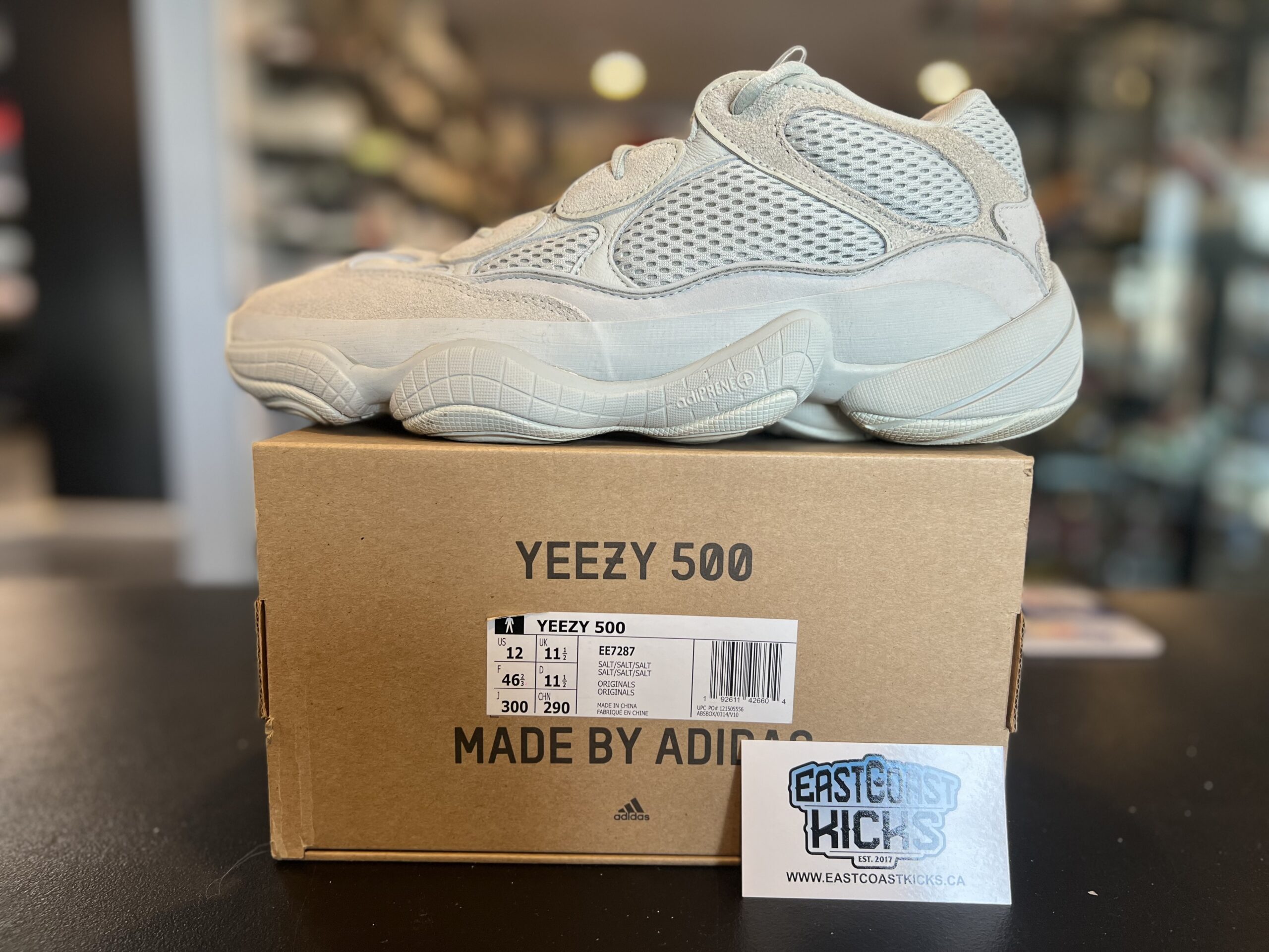Preowned Adidas Yeezy 500 Salt Size 12
