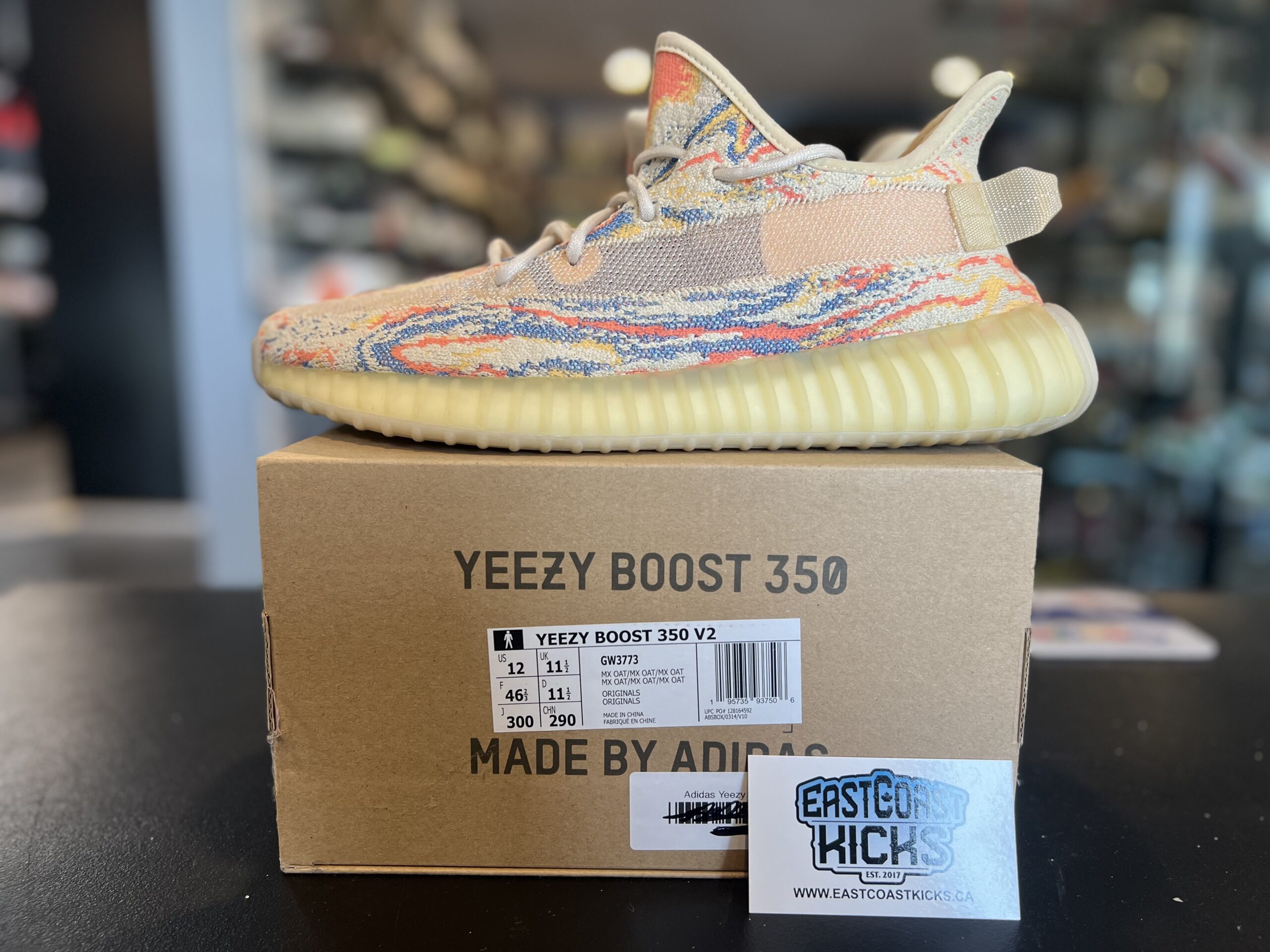 Preowned Adidas Yeezy Boost 350 V2 MX Oat Size 12