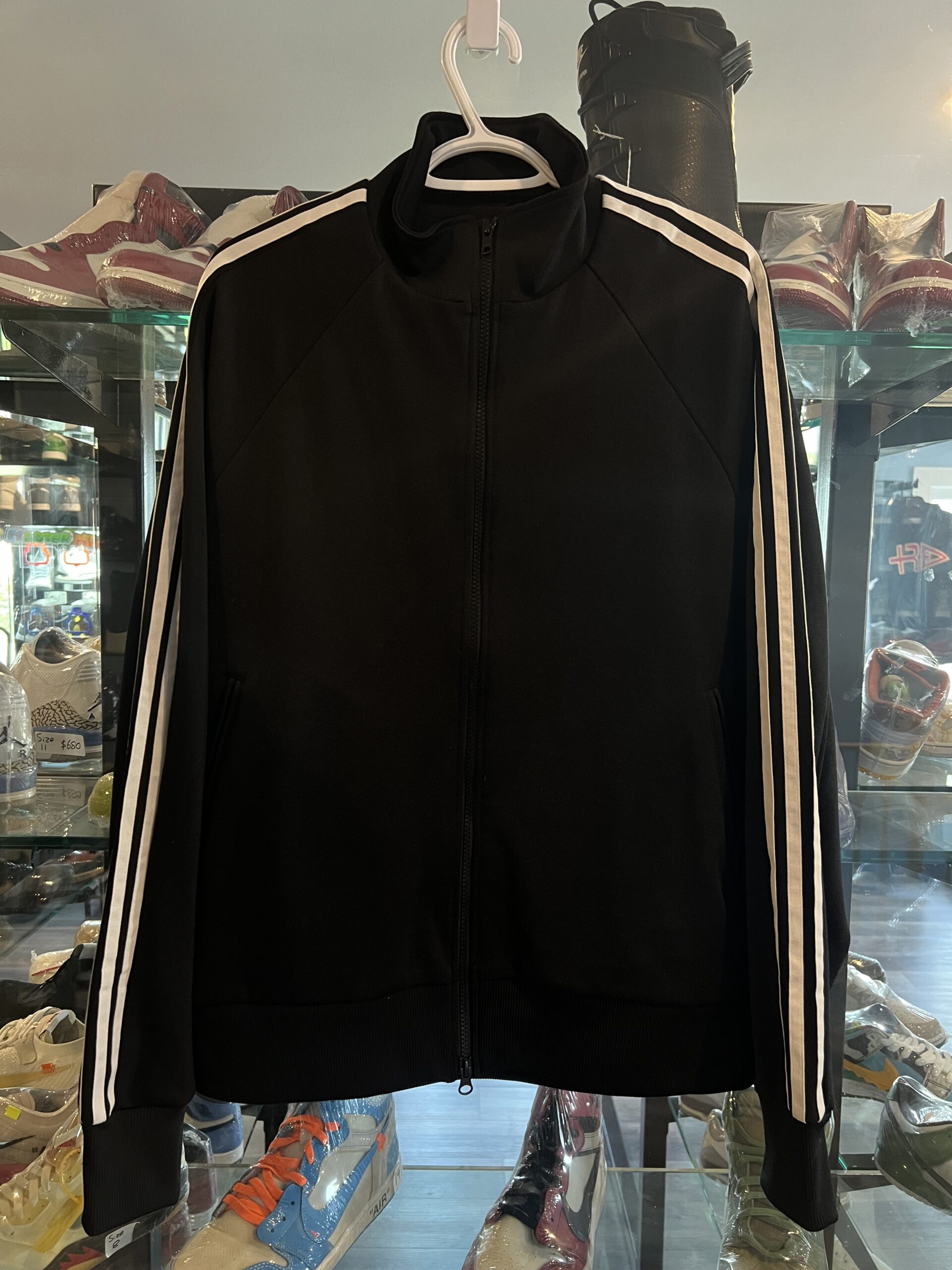 Preowned Adidas Y-3 3 Stripes Full Zip Jacket Black Size L