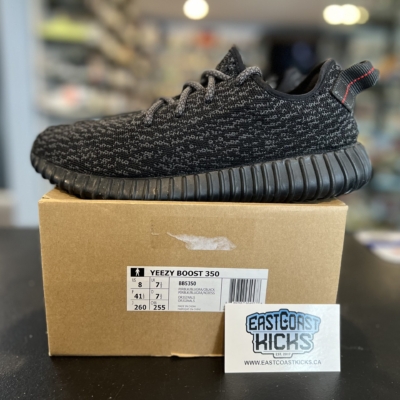 Preowned Adidas Yeezy Boost 350 Pirate Black (2016) Size 8