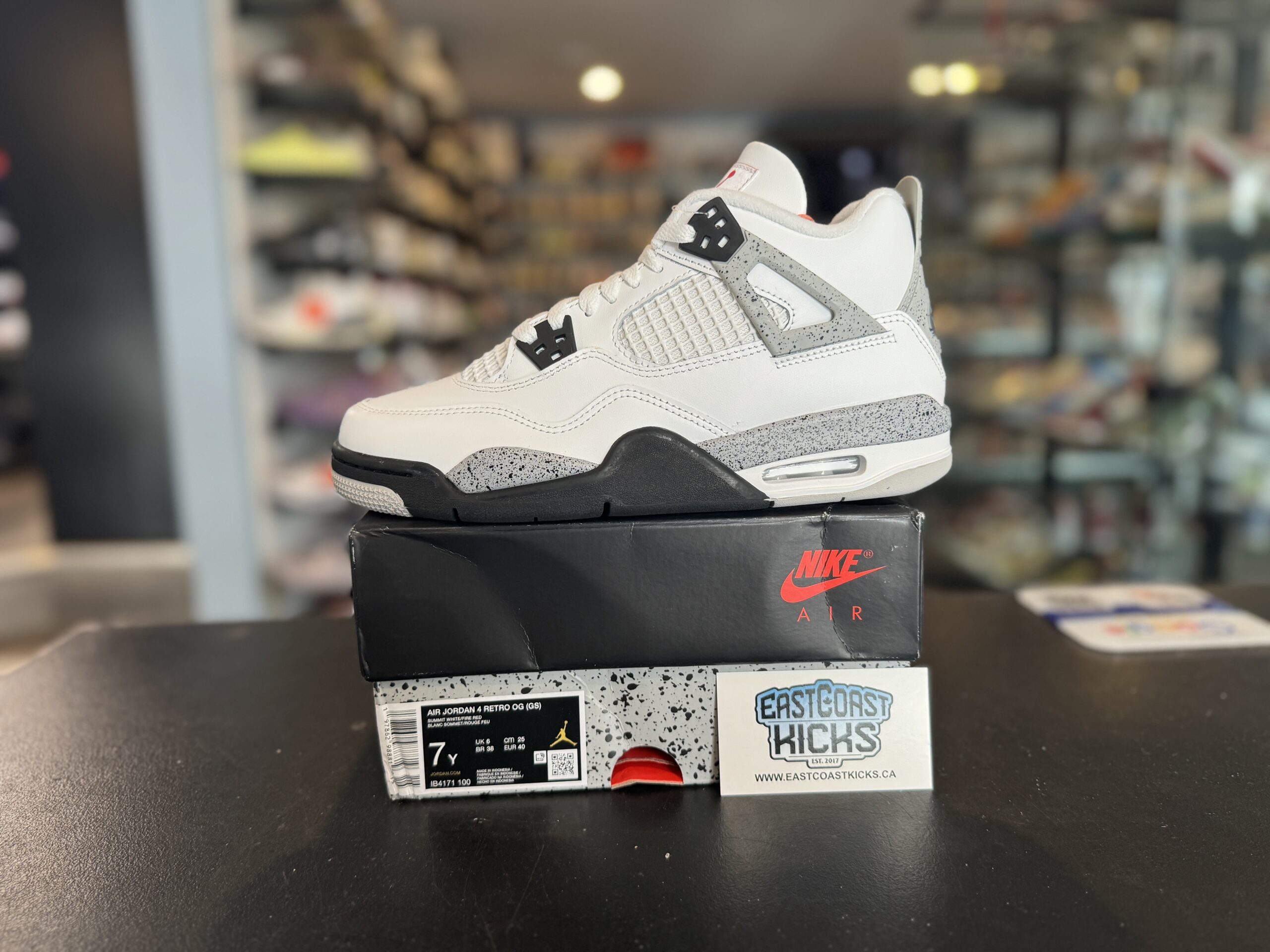 Jordan 4 Retro White Cement Size 7Y