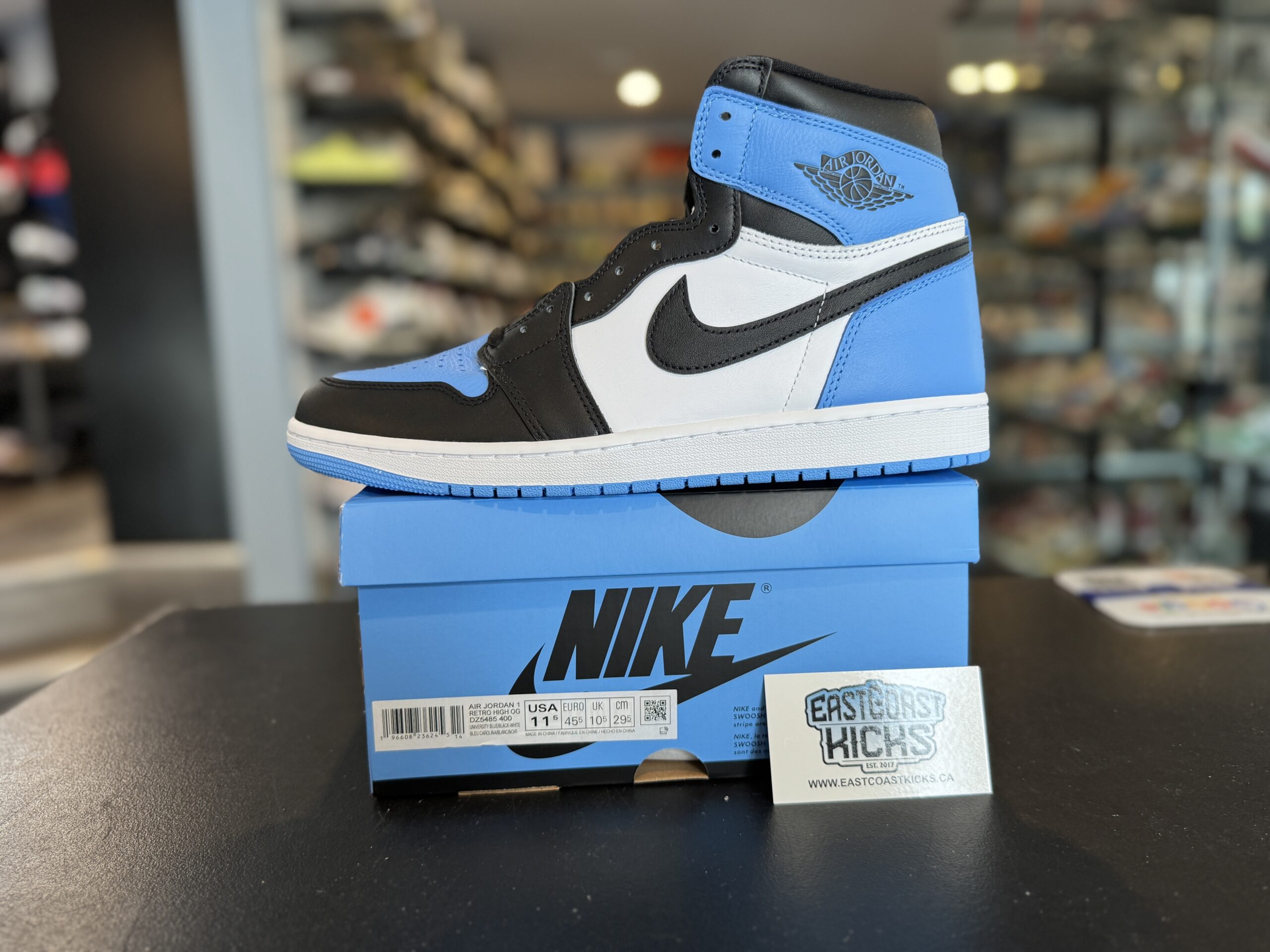 Jordan 1 Retro High OG UNC Toe Size 11.5