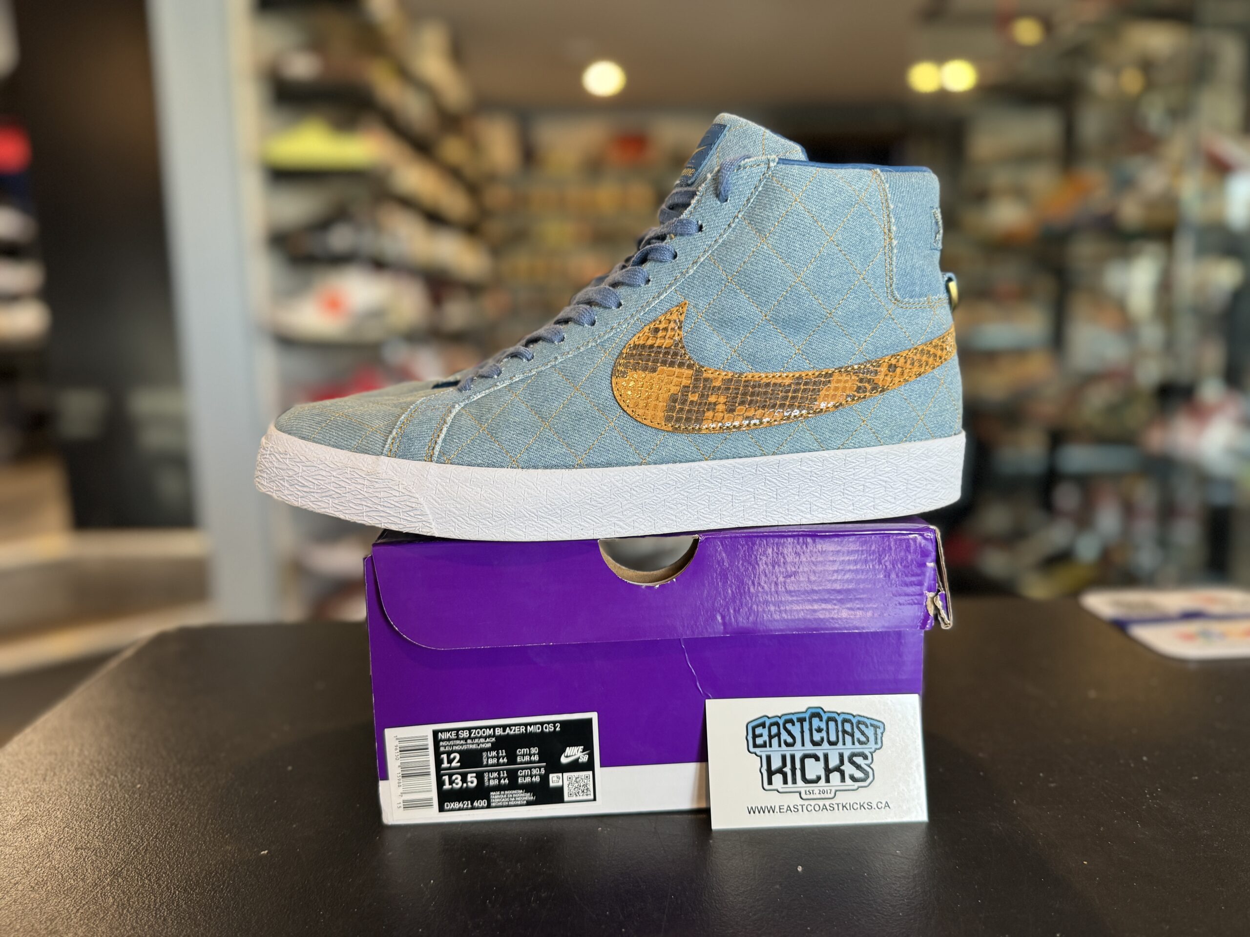 Preowned Nike SB Blazer Mid Supreme Denim Size 12