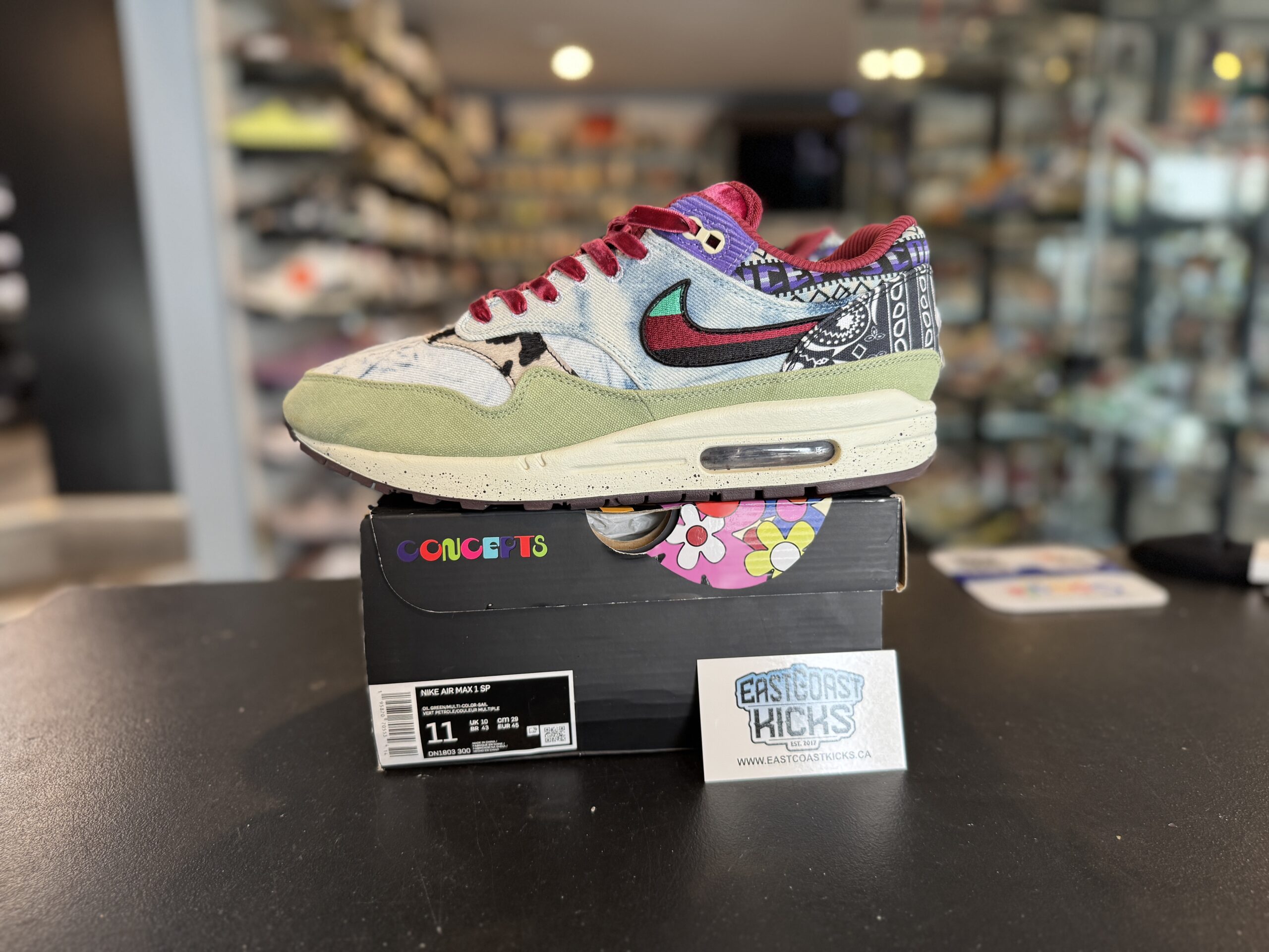 Preowned Nike Air Max 1 SP Concepts Mellow Size 11