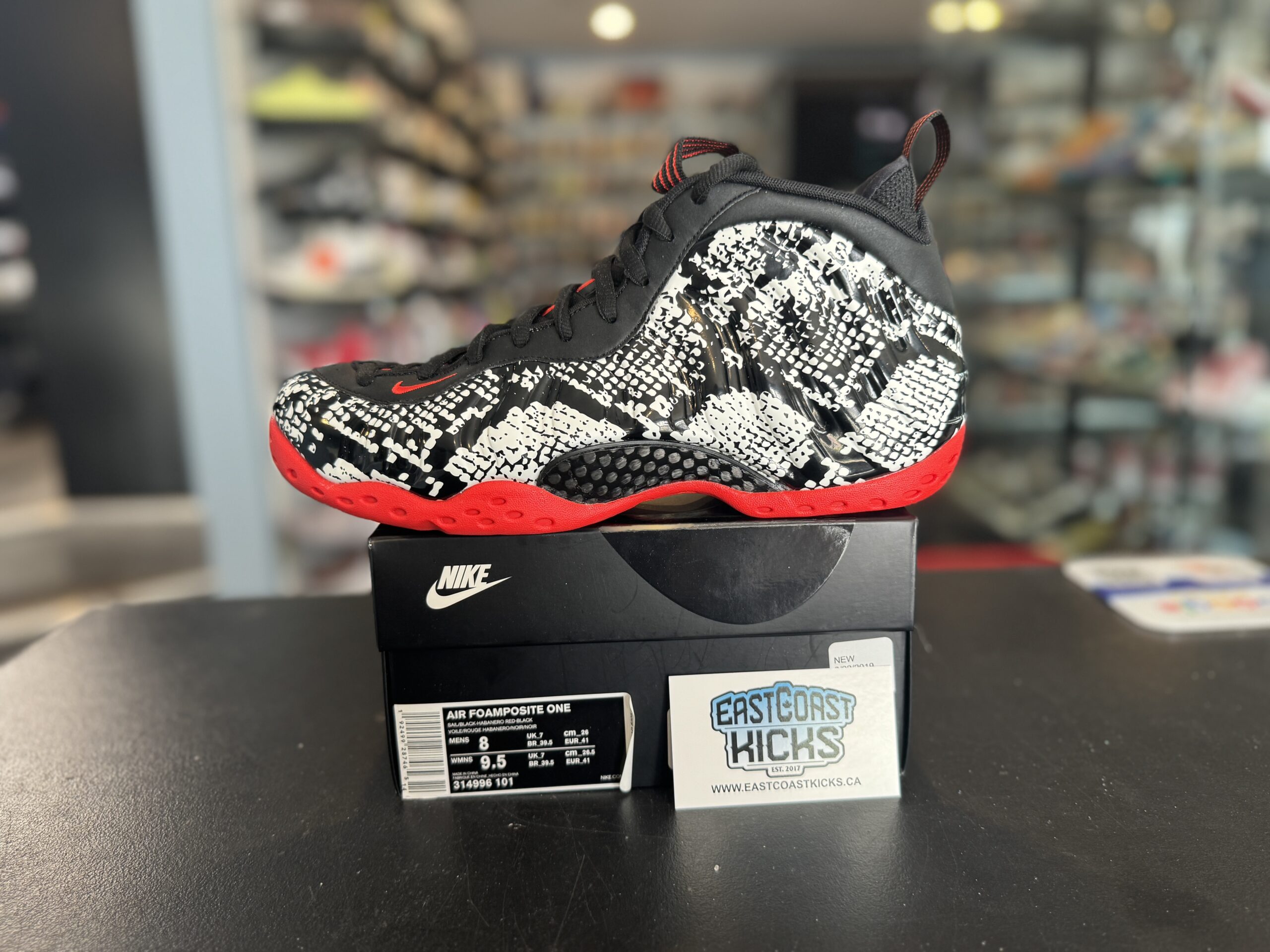 Nike Air Foamposite One Albino Snakeskin Size 8