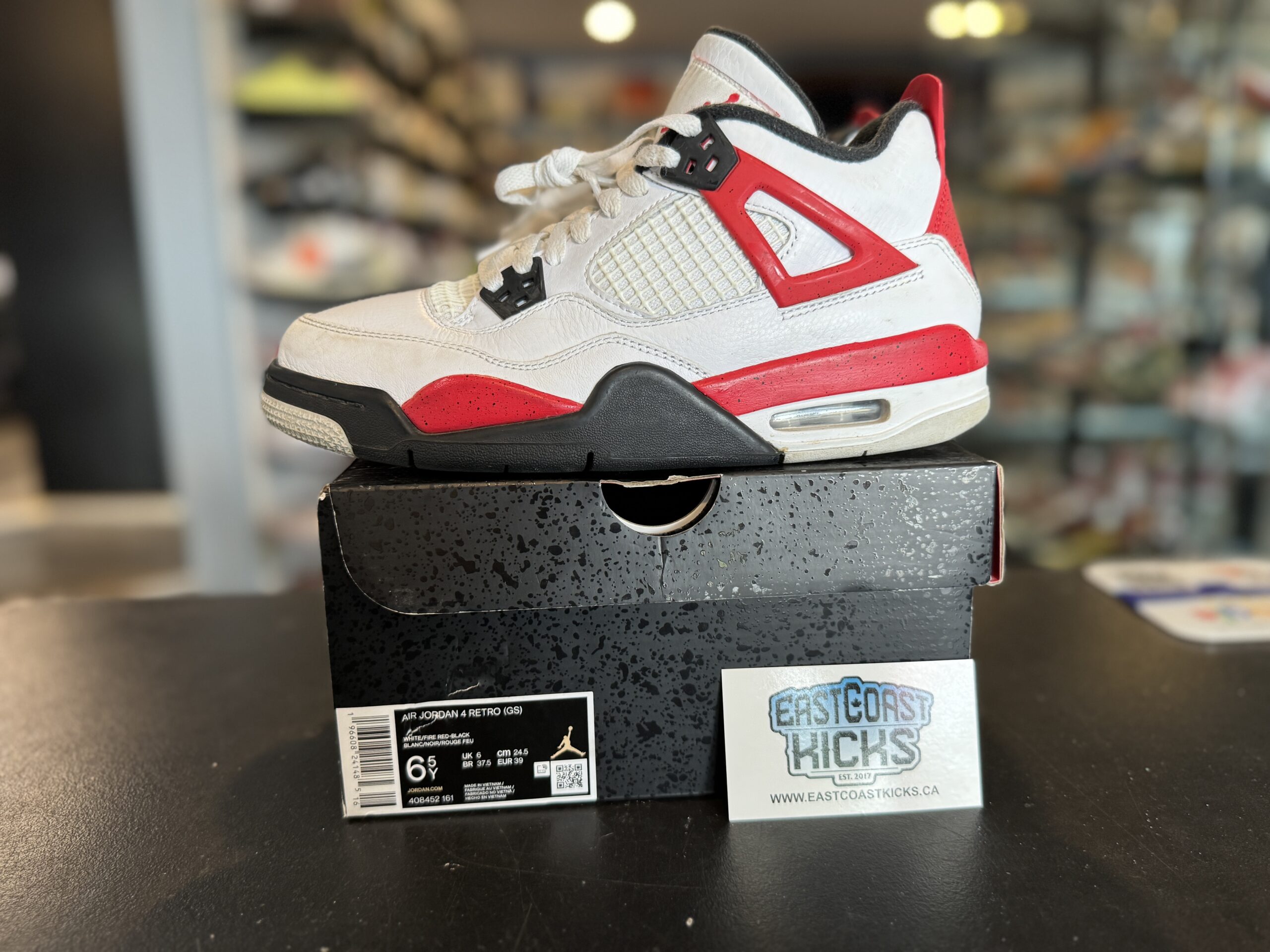 Preowned Jordan 4 Retro Red Cement Size 6.5Y